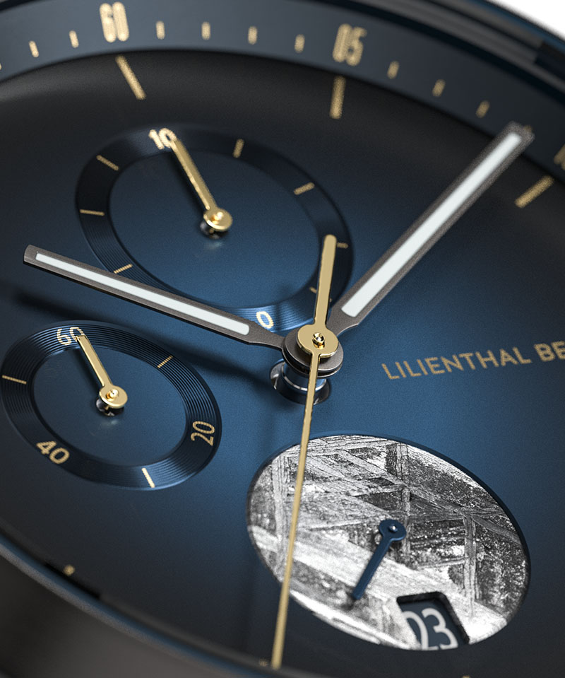 Chronograph Midnight Gold - Mesh Anthrazit