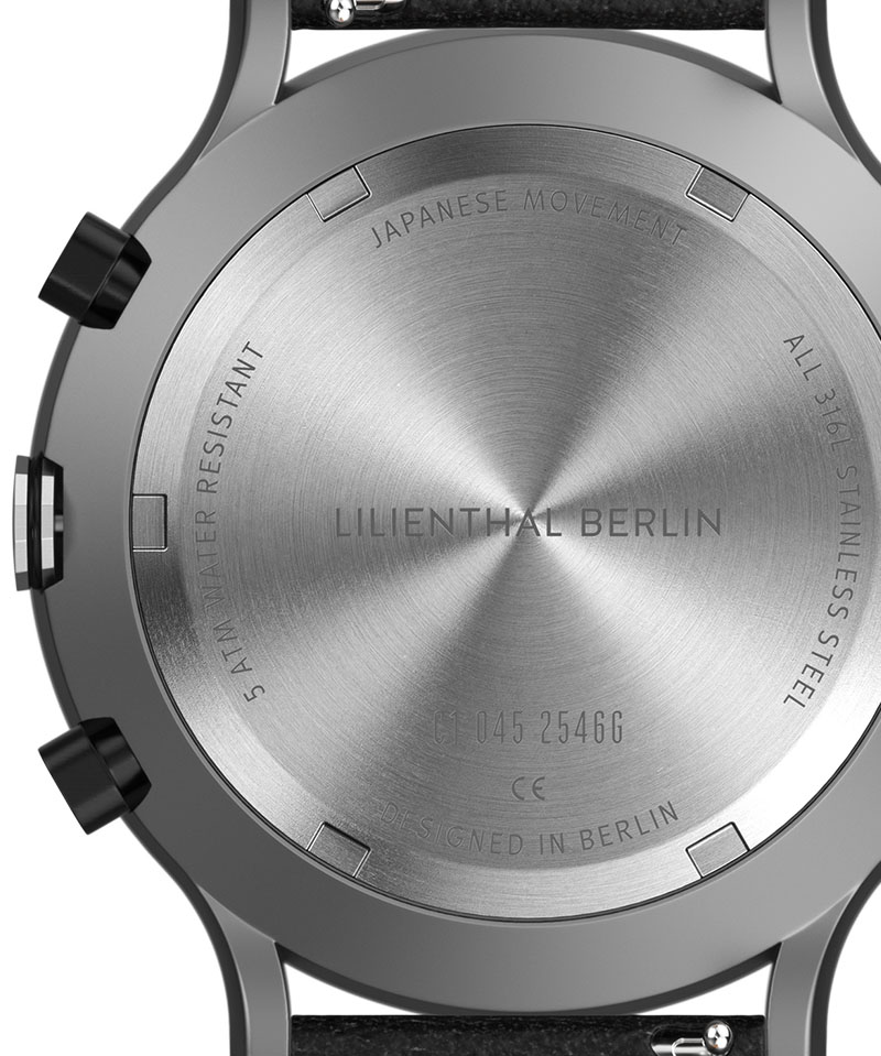 Chronograph Remix II - Leder Schwarz