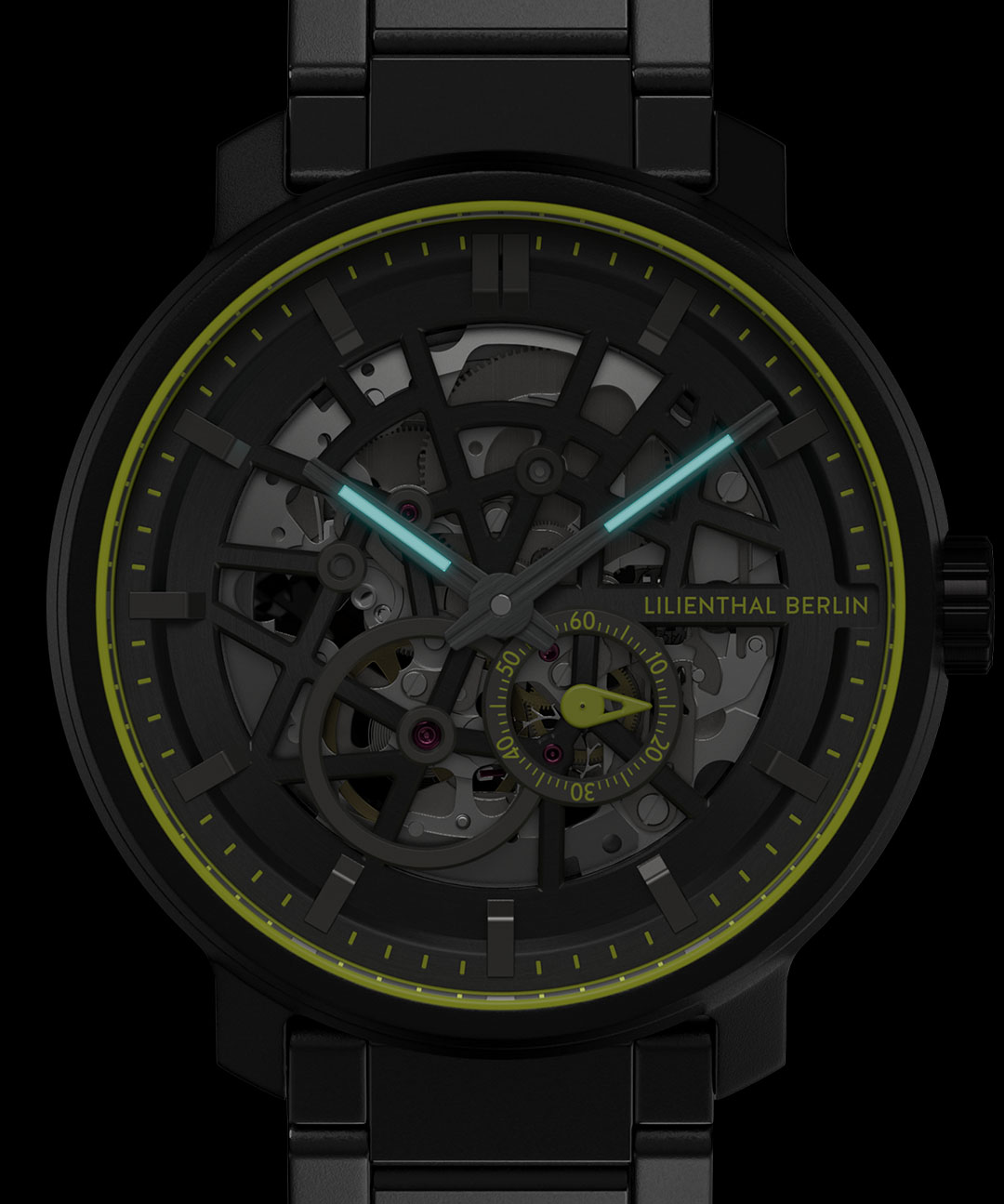 Neolux Skeleton Black Lime - Edelstahl Schwarz