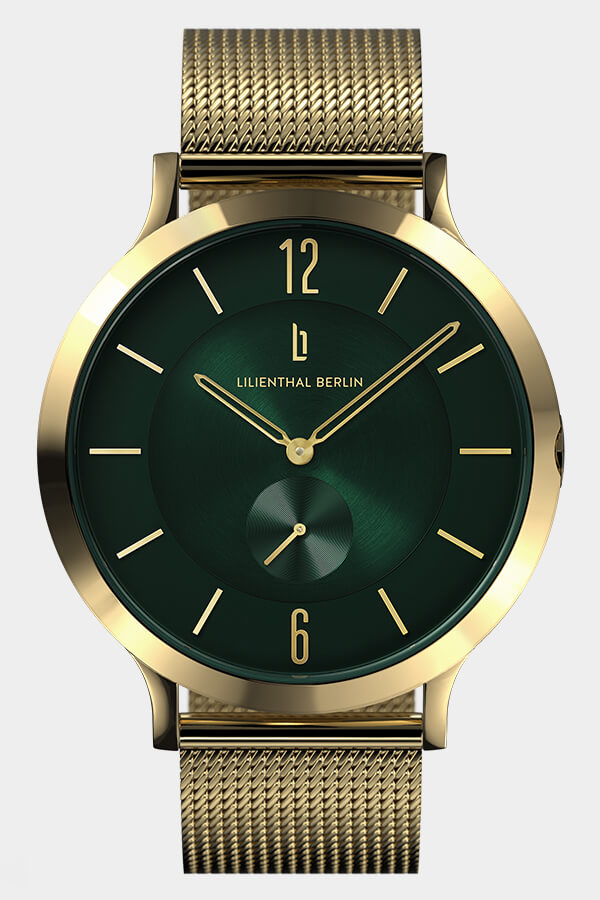 Mesh Uhrwerk Berlin Armband Verstellen The Classic Gold Green Mesh
