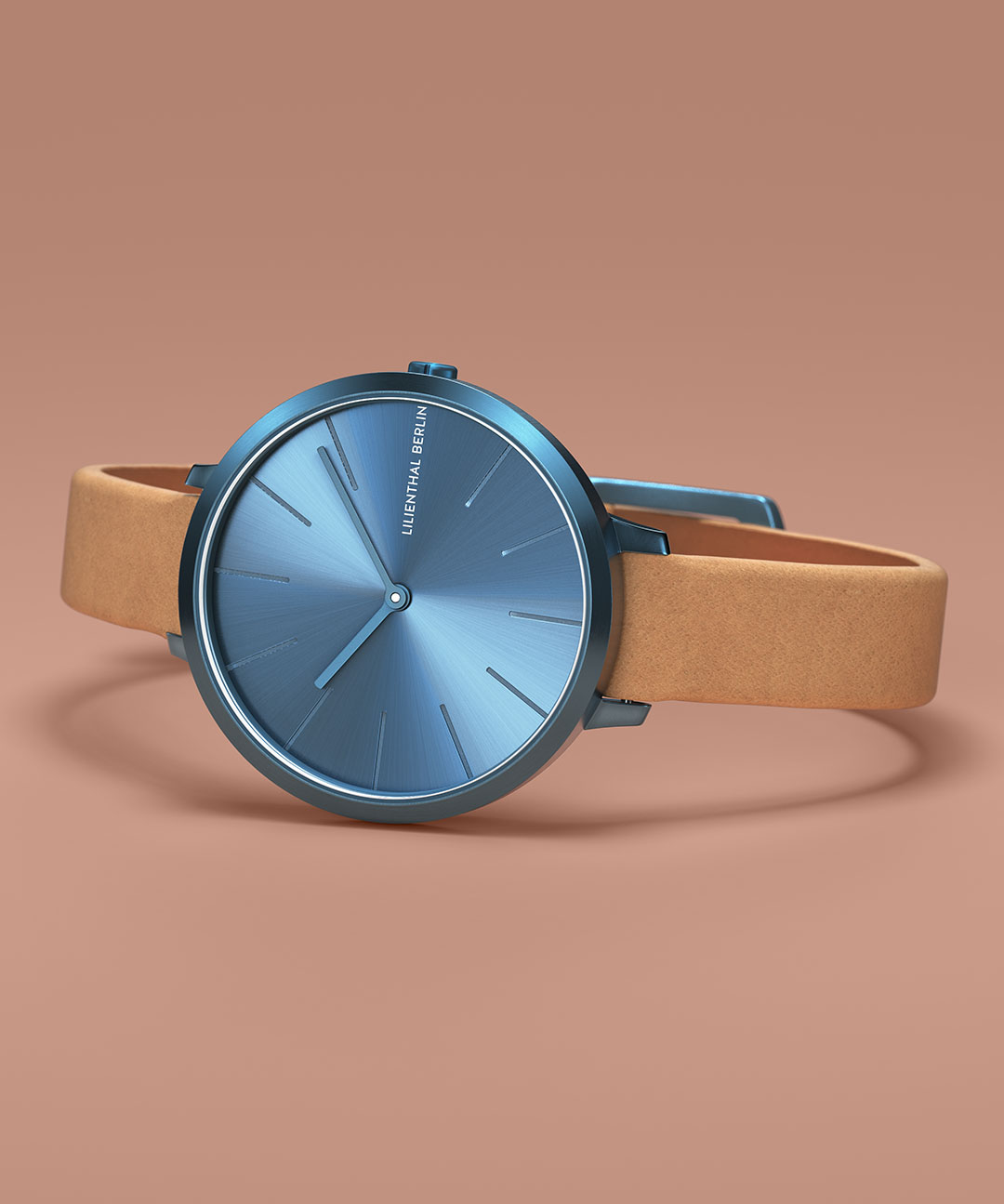 Rosalux Sky Blue - Leder Hellbraun