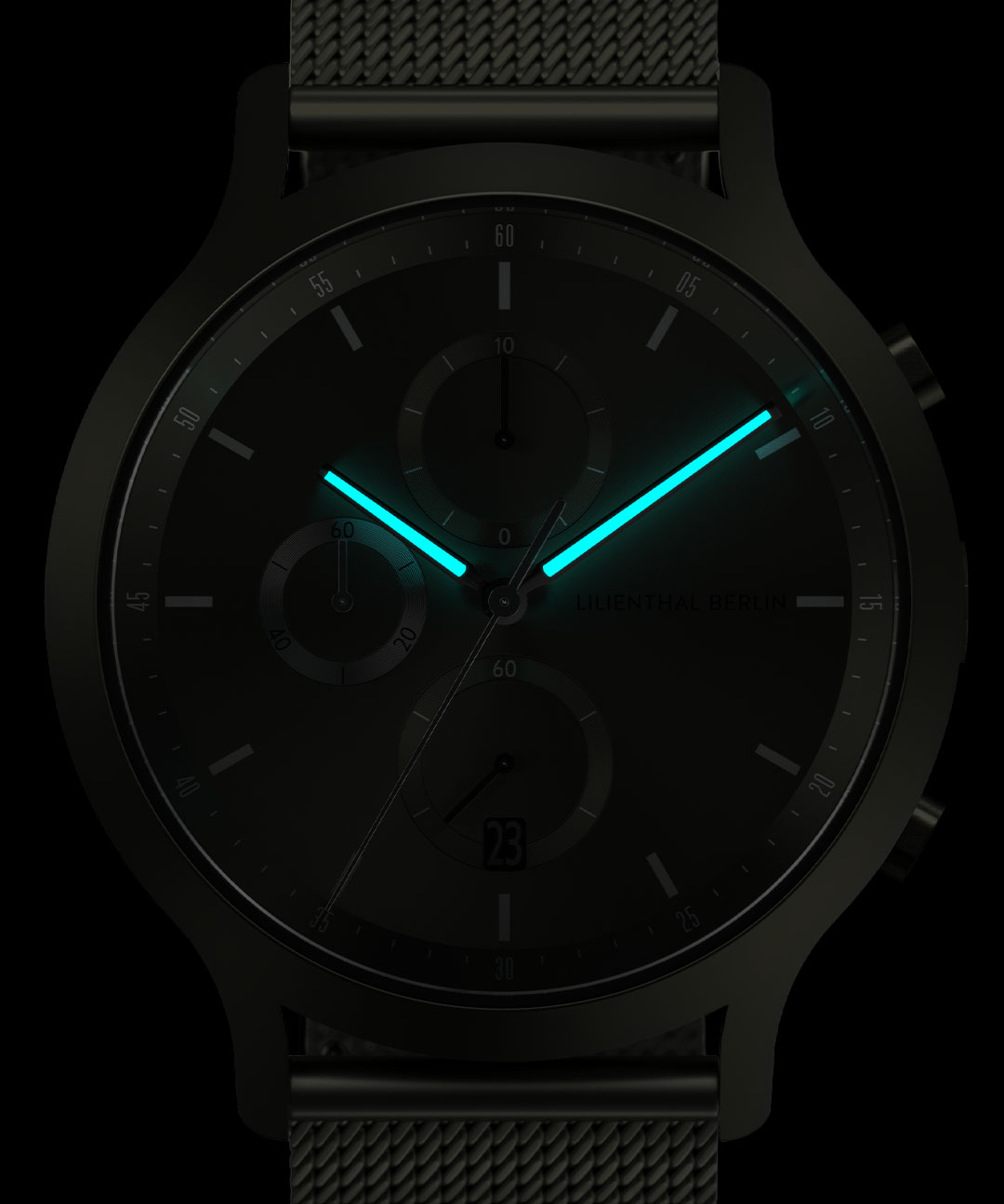 Chronograph Terra - Mesh Olivgrün