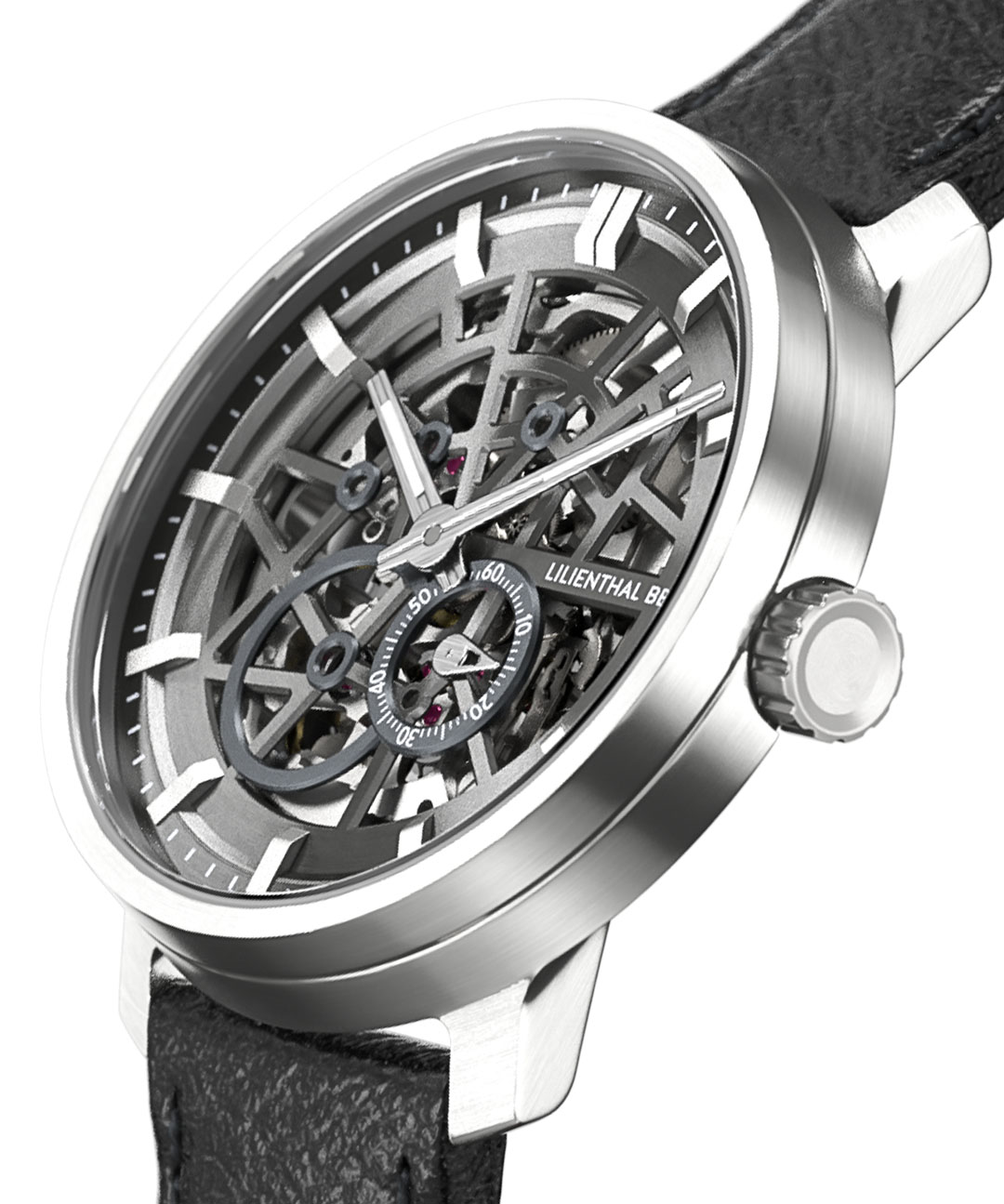 Neolux Skeleton Silver Grey - skóra czarny