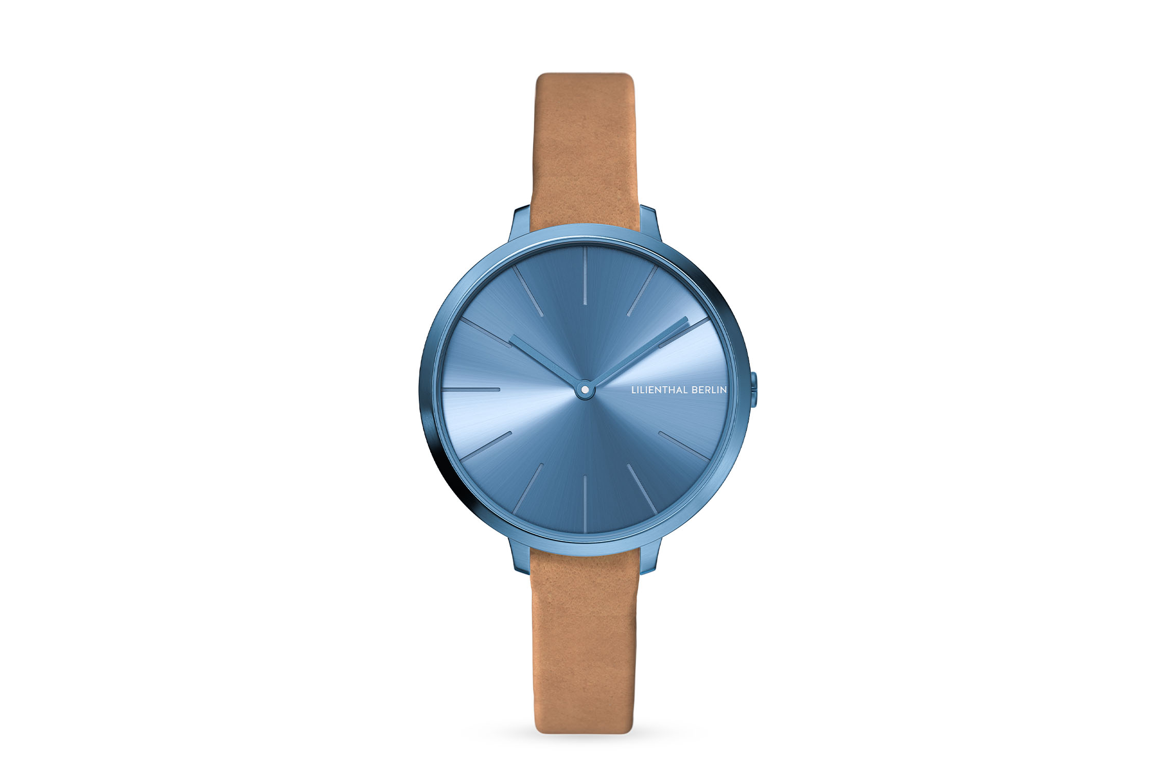 Rosalux Sky Blue - Leder Hellbraun