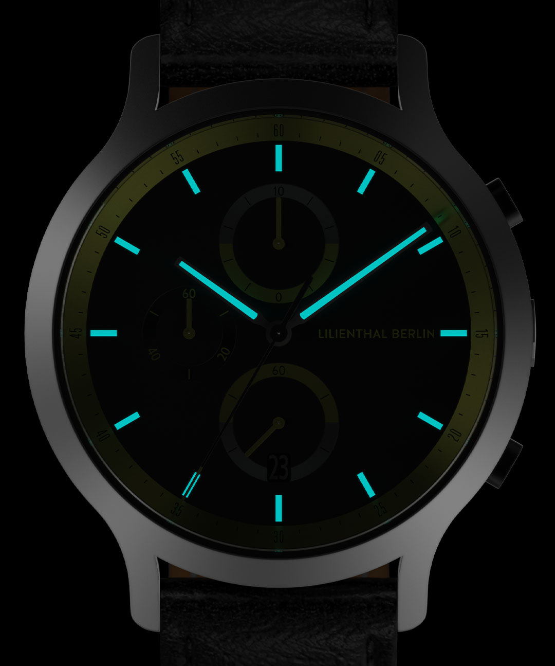 Chronograph Remix II - Leder Schwarz