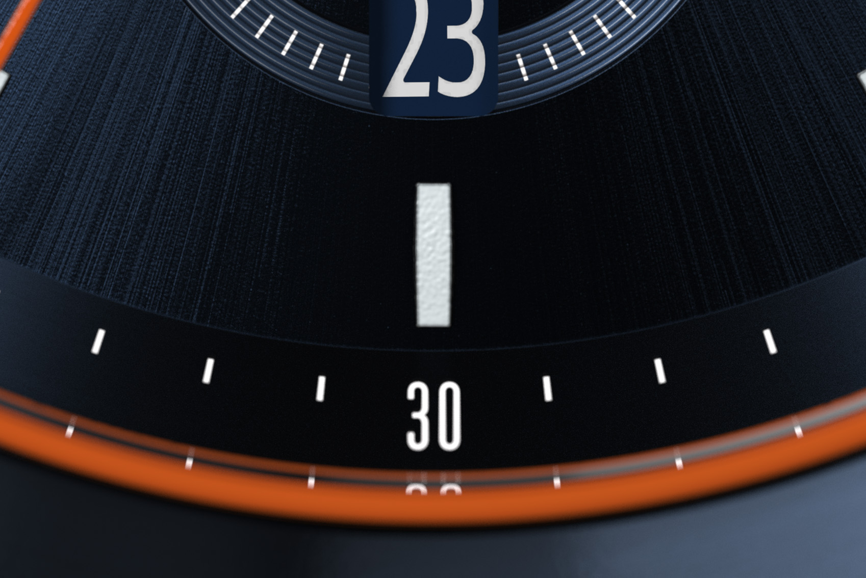 Chronograph Blue Orange - Recycled PET Blau