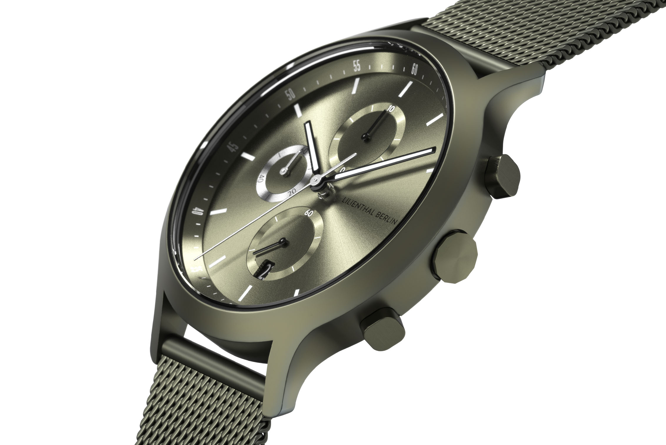 Chronograph Terra - Mesh Olivgrün