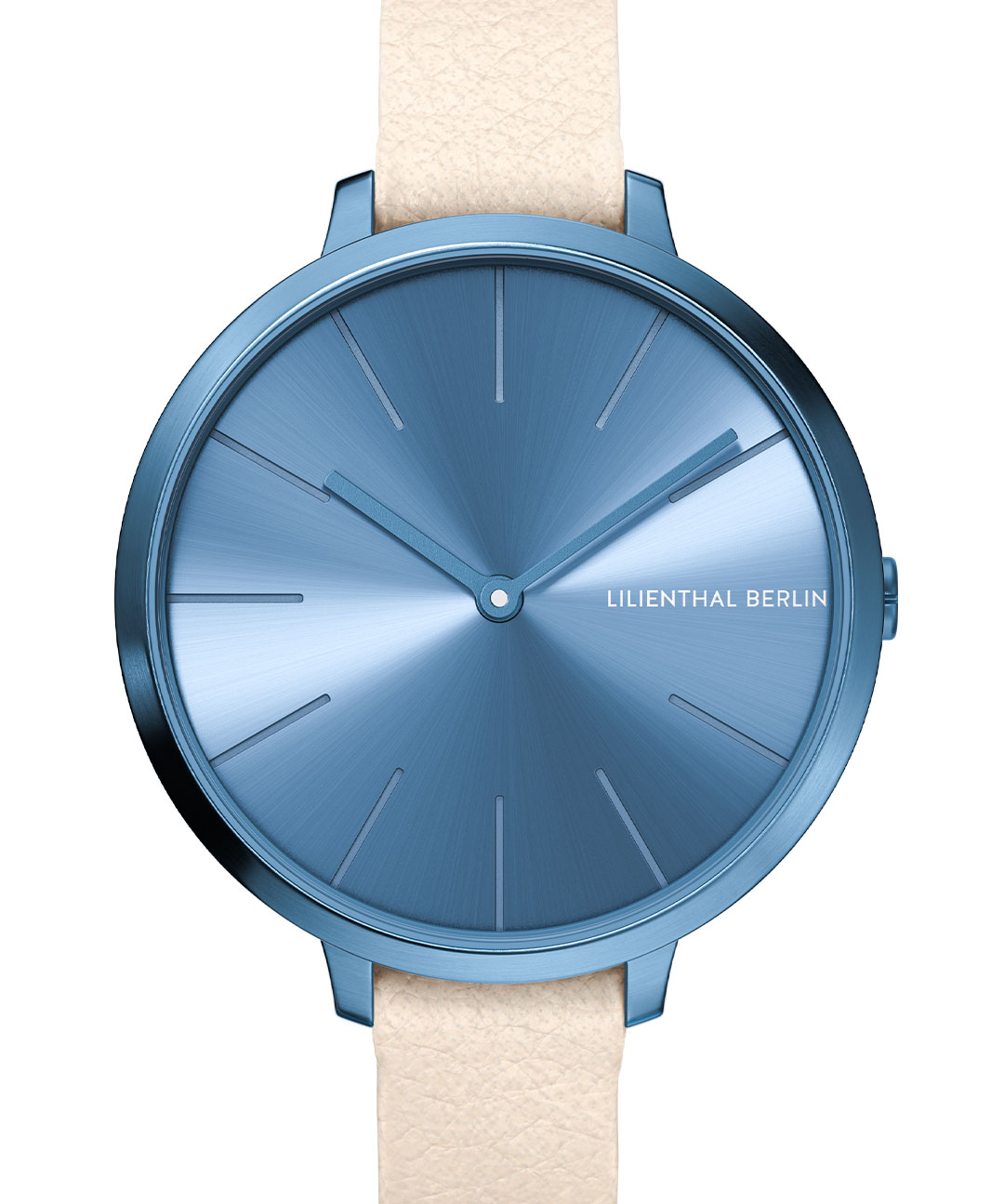 Rosalux Sky Blue - Leder Perlweiß