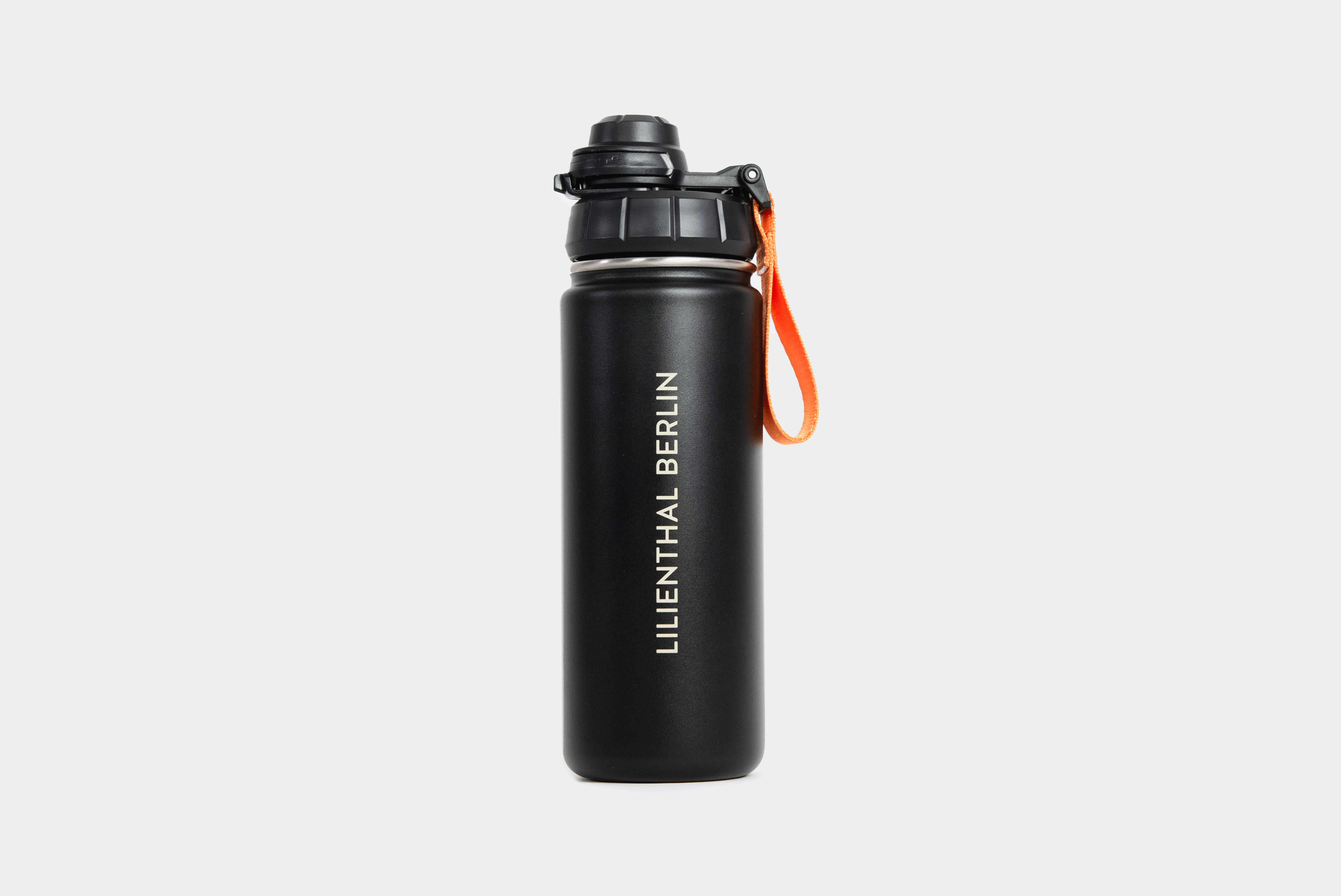 Vorschau: Insulated Bottle Black with orange Strap