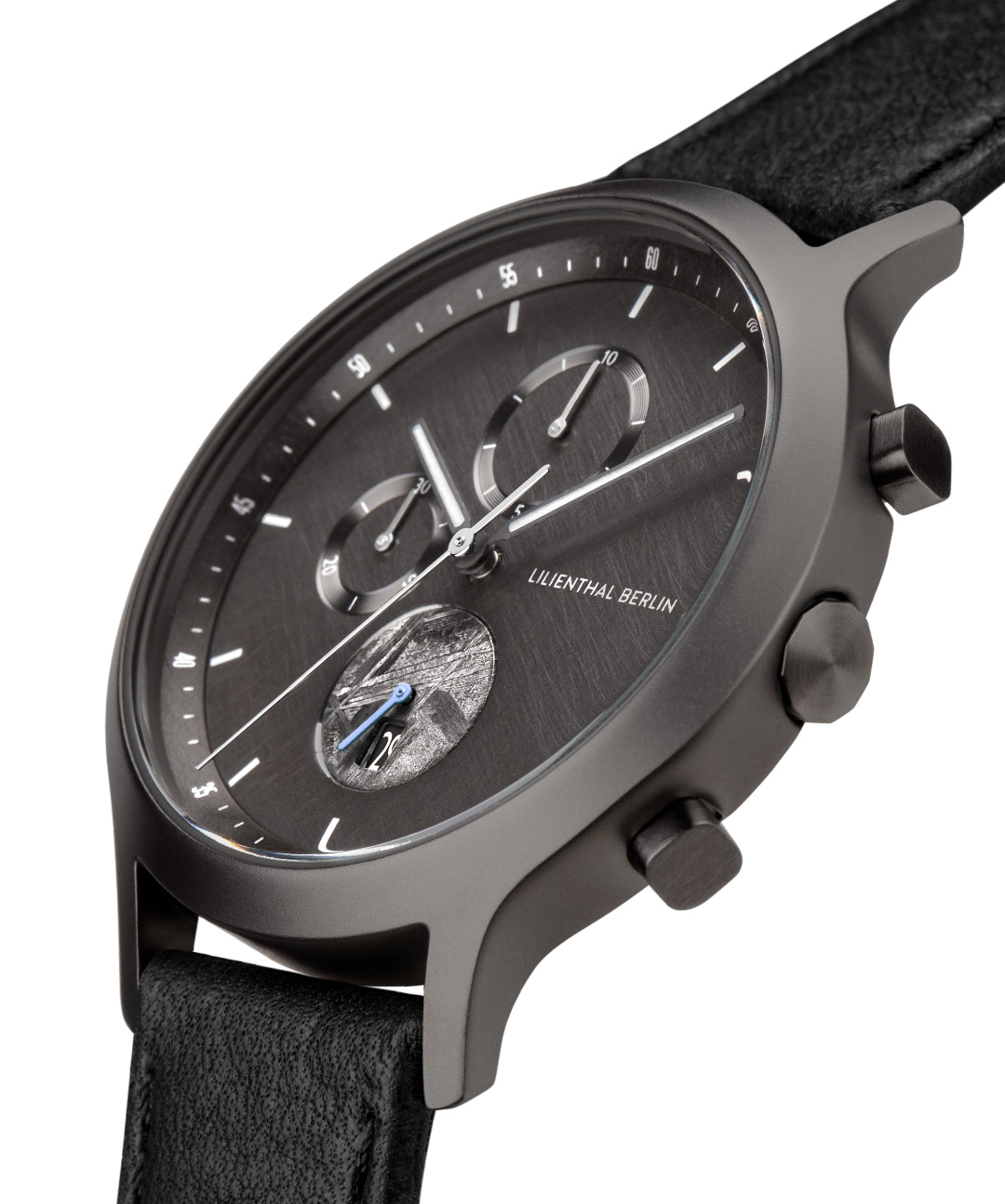 Chronograph Meteorite I - Leder Schwarz
