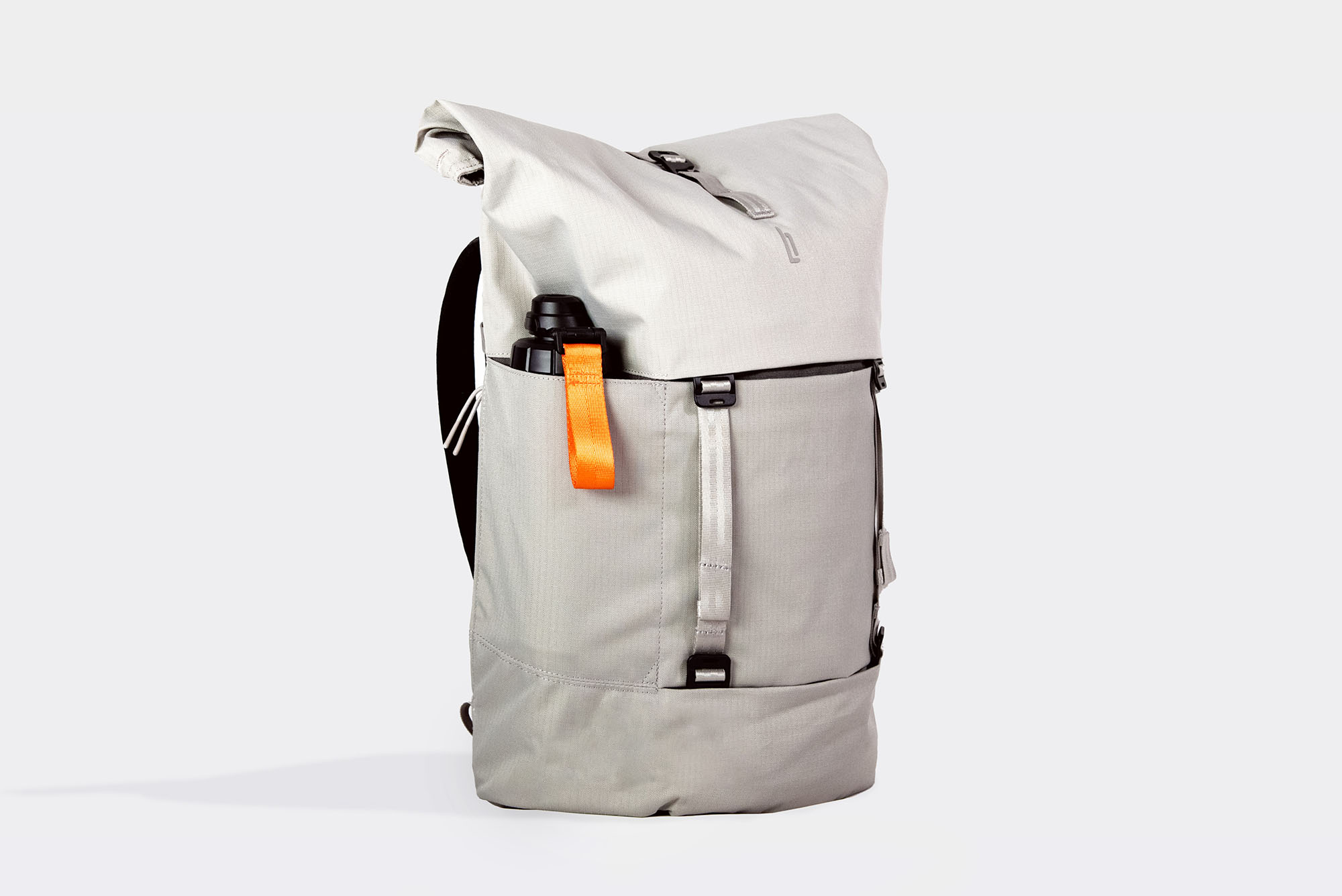 Insulated Bottle Black with orange Strap