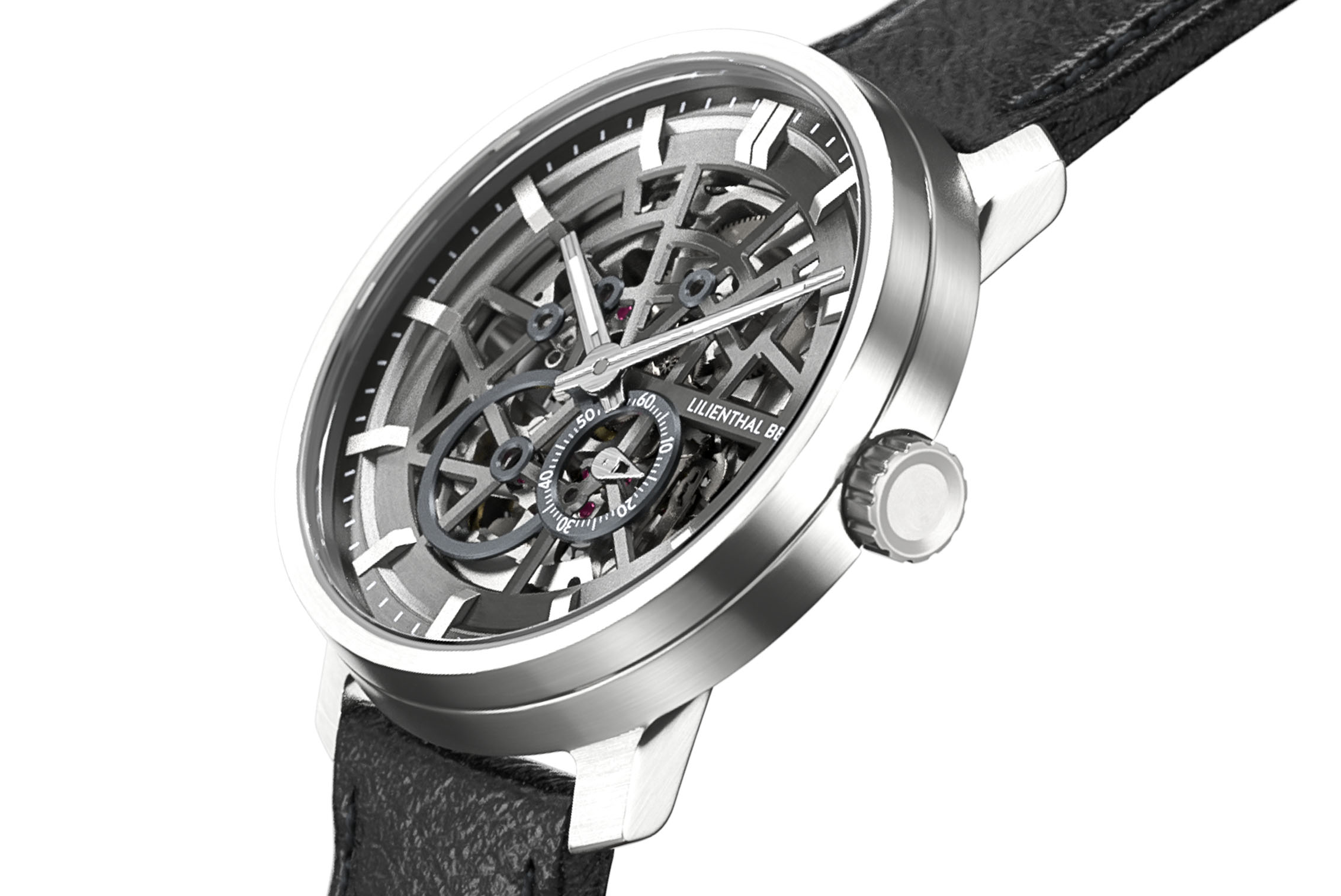 Neolux Skeleton Silver Grey - skóra czarny