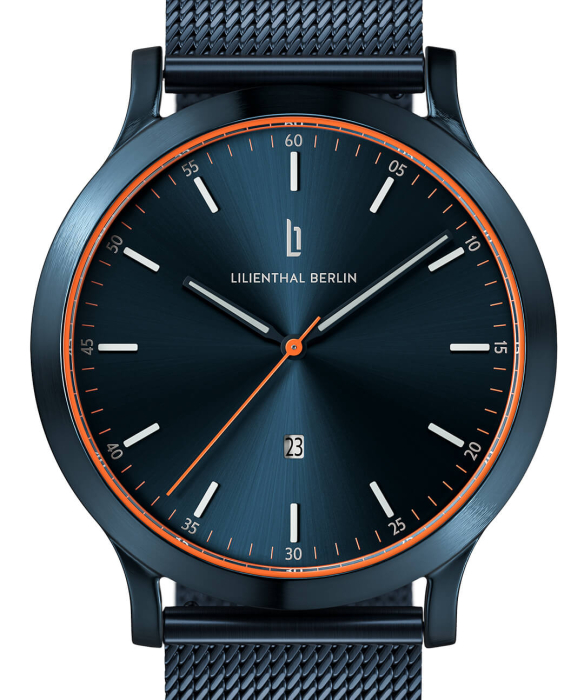 Huxley Blue Orange Mesh Blauw Alle horloges Horloges Lilienthal
