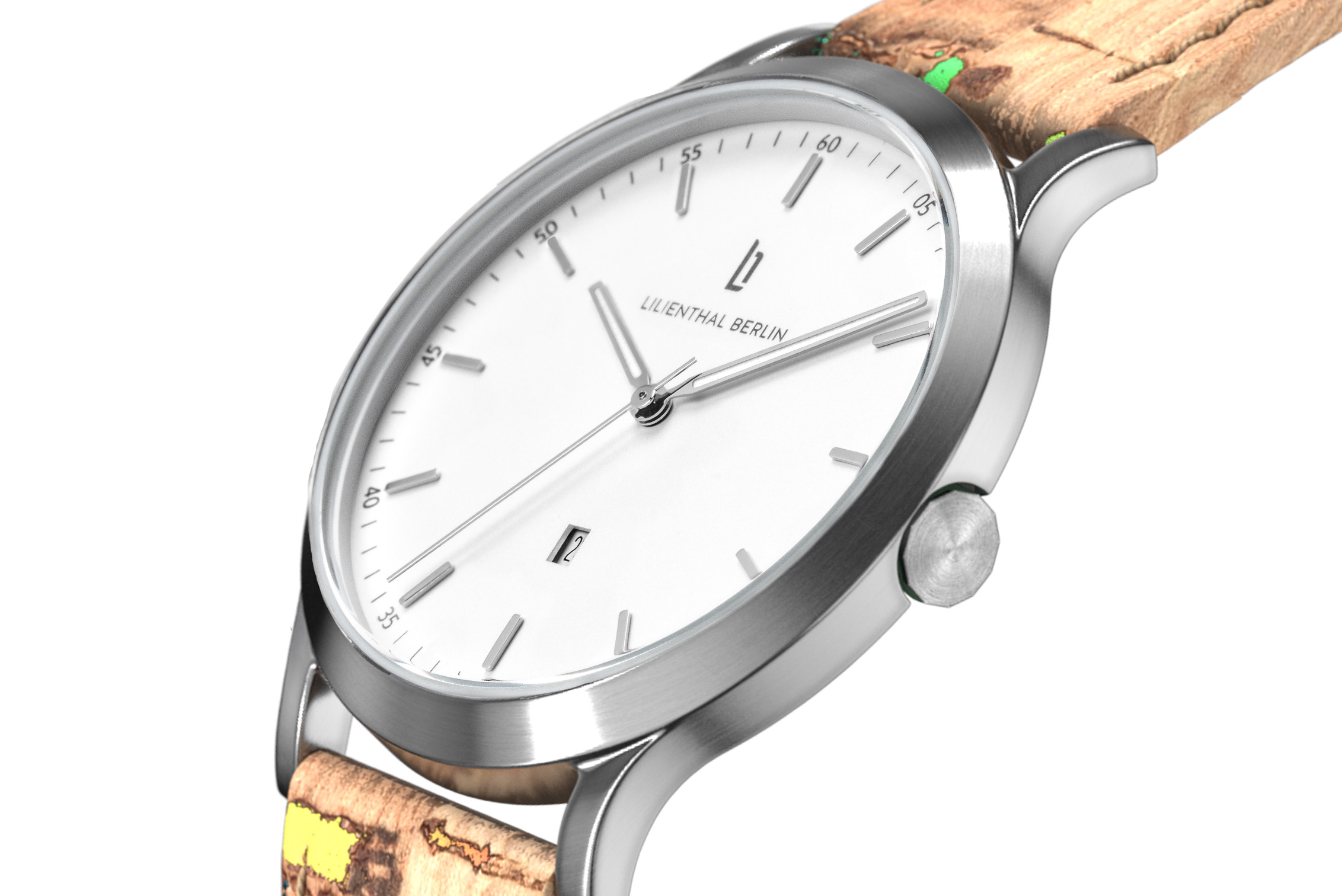 Huxley Silver White - Kork Hellbraun Bunt