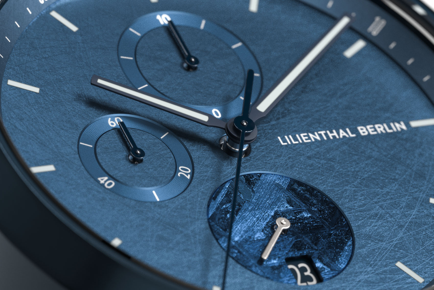 Chronograph Stellar Blue - skóra granatowy