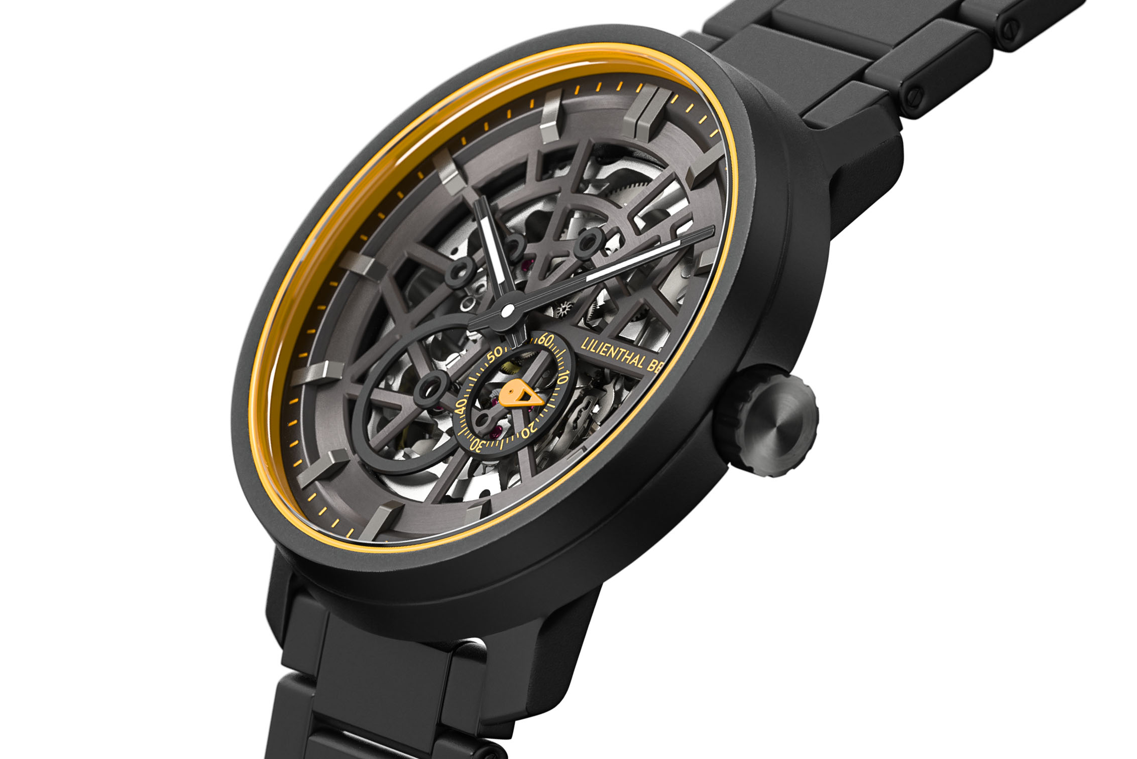 Neolux Skeleton Black Orange - Edelstahl Schwarz