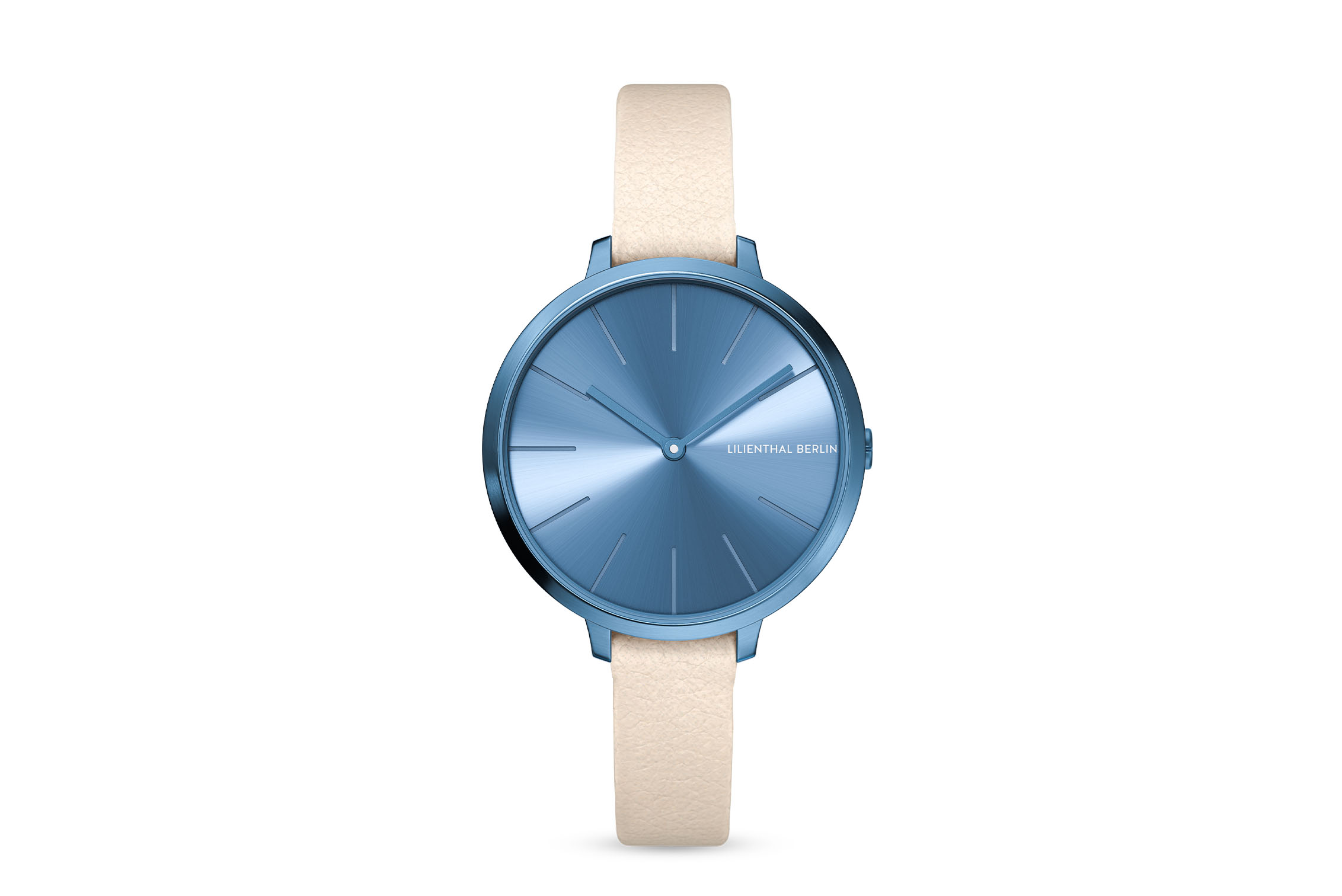 Rosalux Sky Blue - Leder Perlweiß