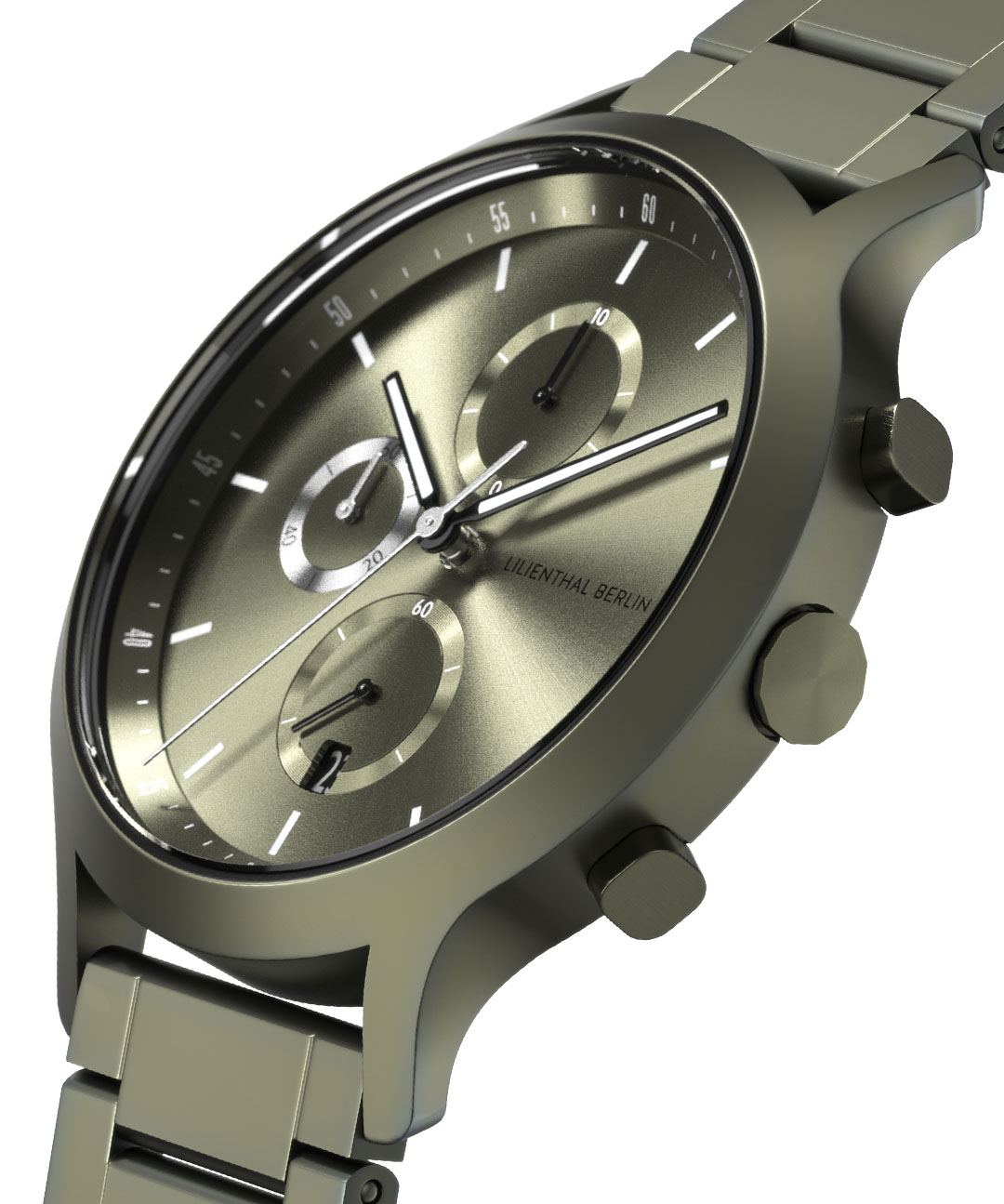 Chronograph Terra - Edelstahl Olive