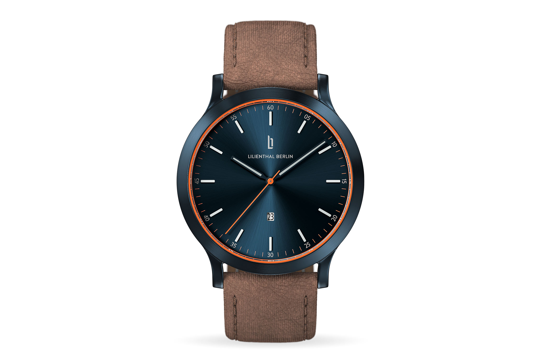 Huxley Blue Orange - Paper Leather light brown