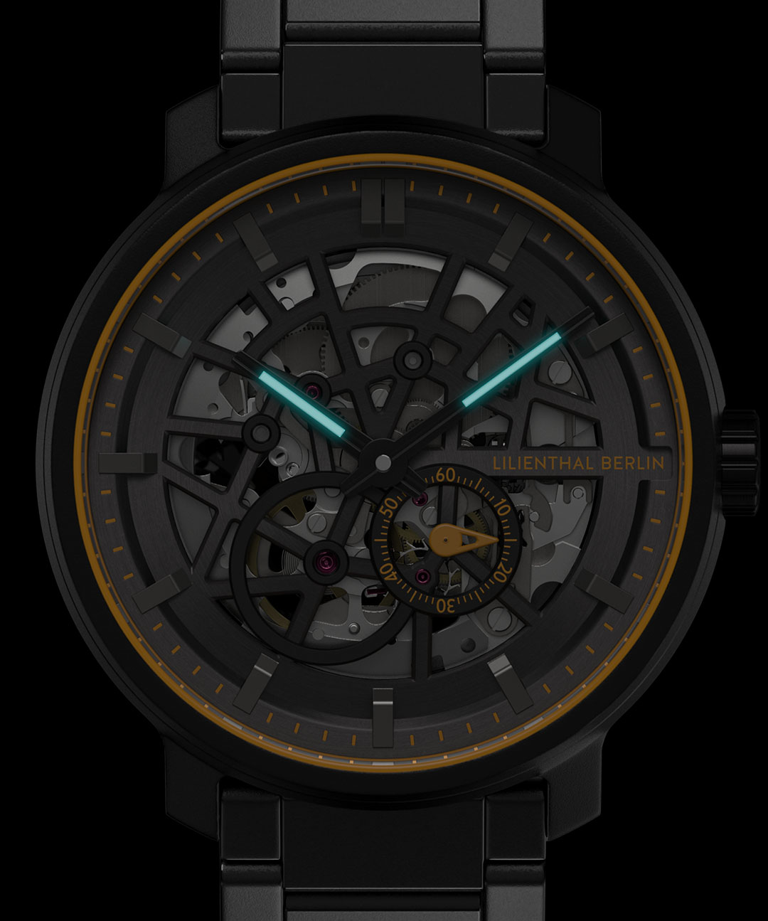 Neolux Skeleton Black Orange - Edelstahl Schwarz