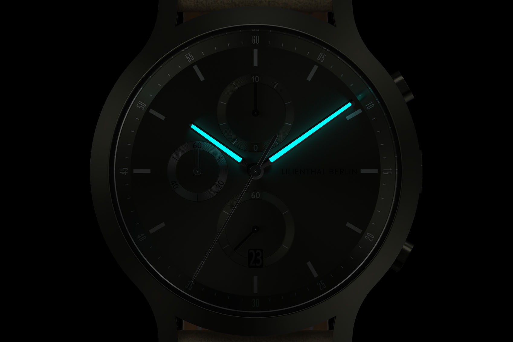 Chronograph Terra - Leder Khaki