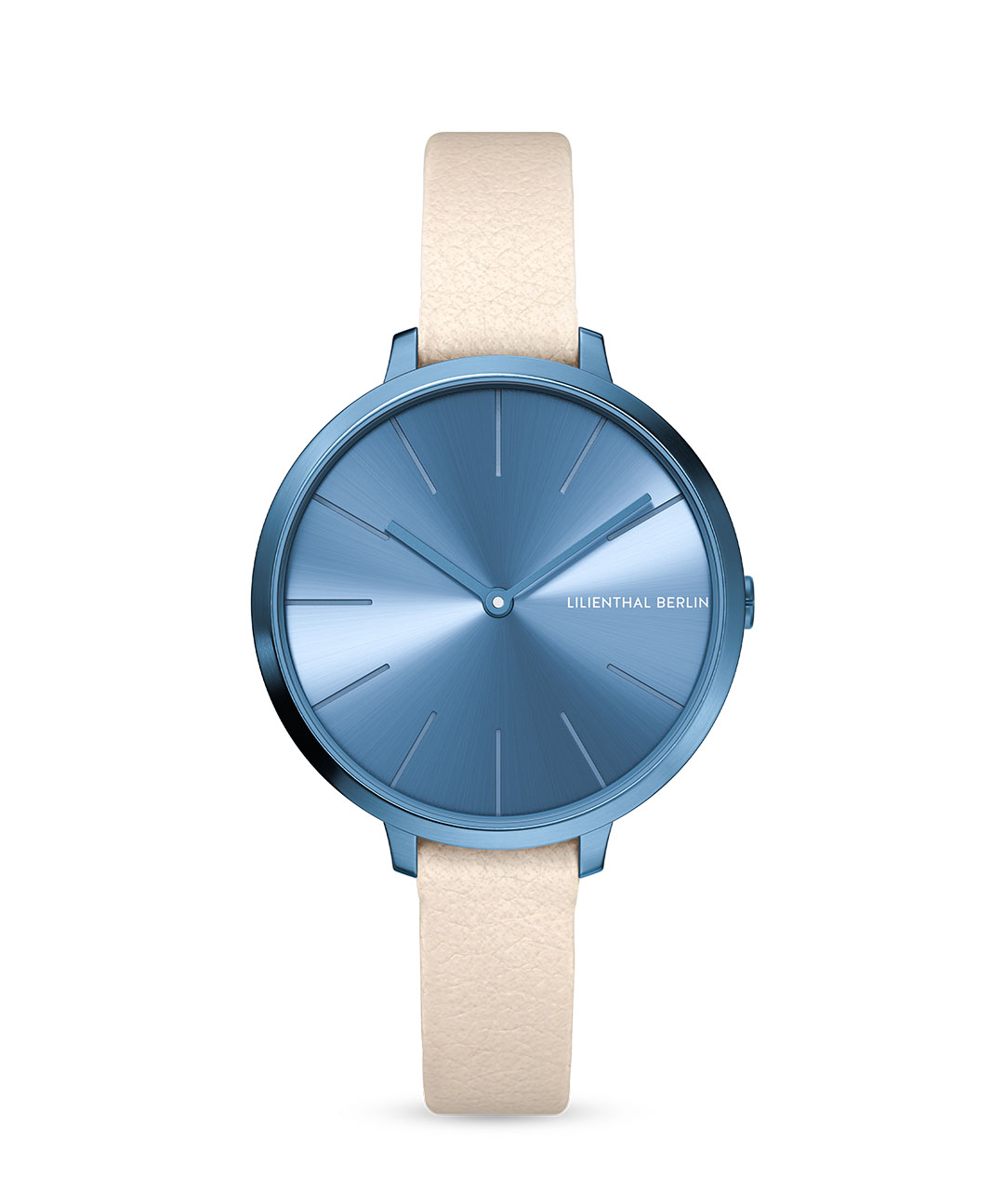 Rosalux Sky Blue - Leder Perlweiß