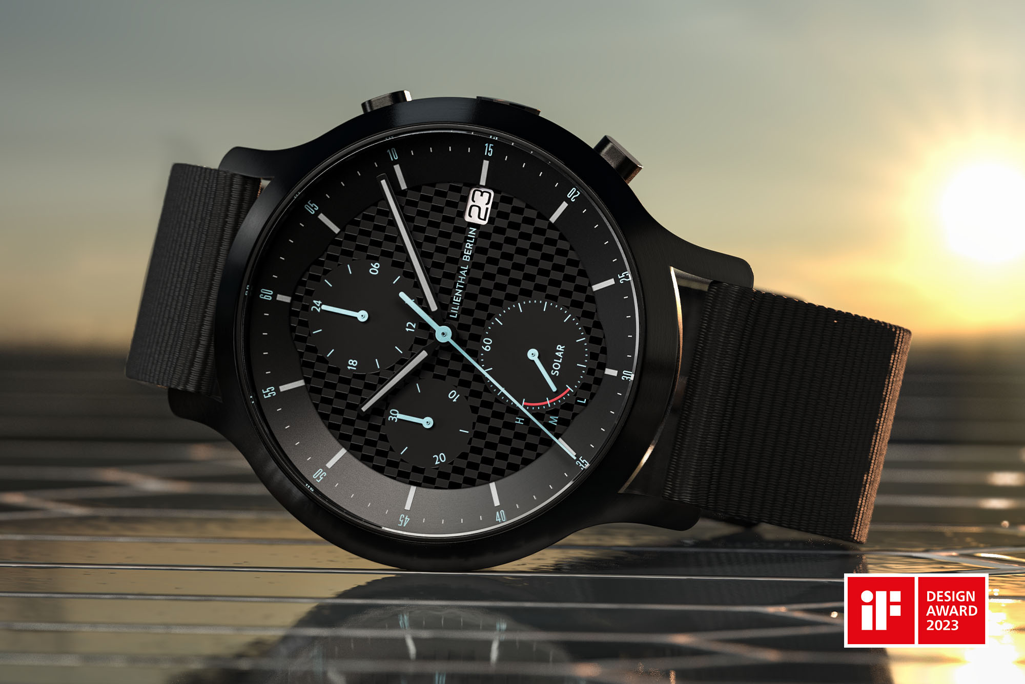 Chronograph Solar I - Recycled PET Schwarz