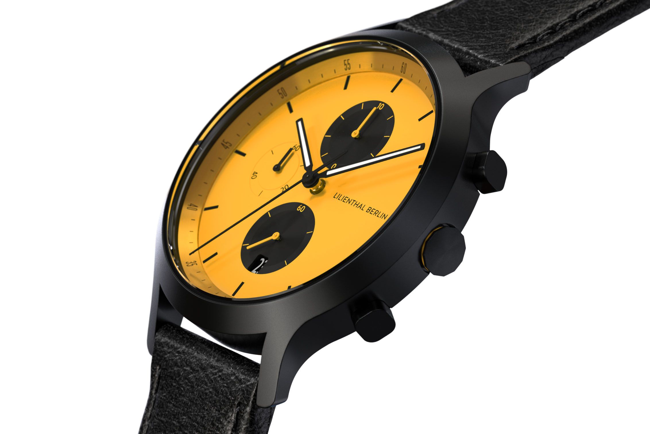 Chronograph Line 2 - Leder Schwarz