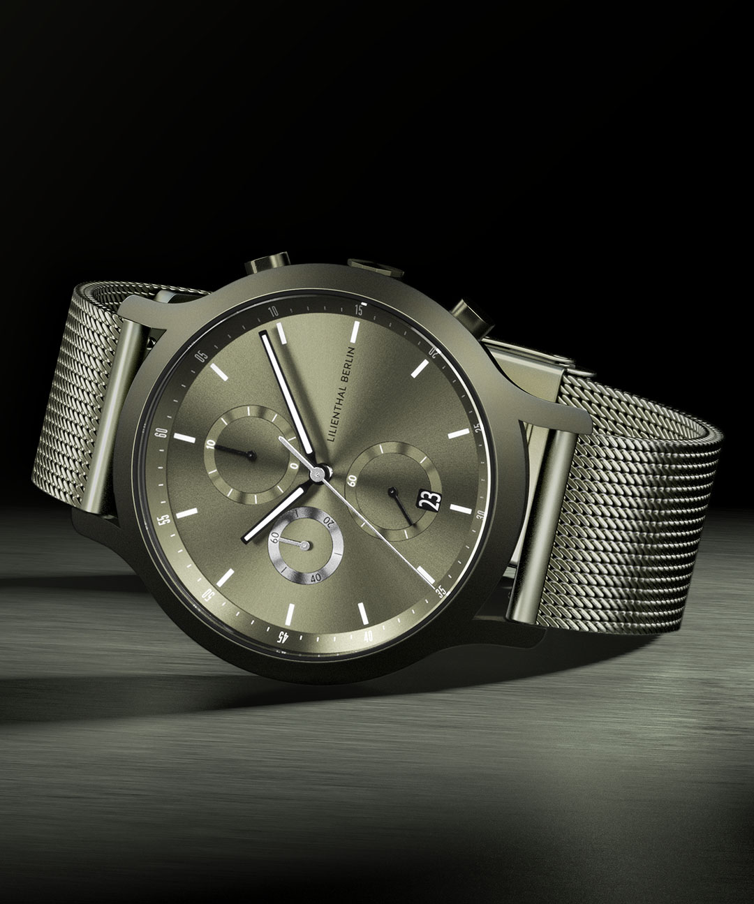 Chronograph Terra - Mesh Olivgrün
