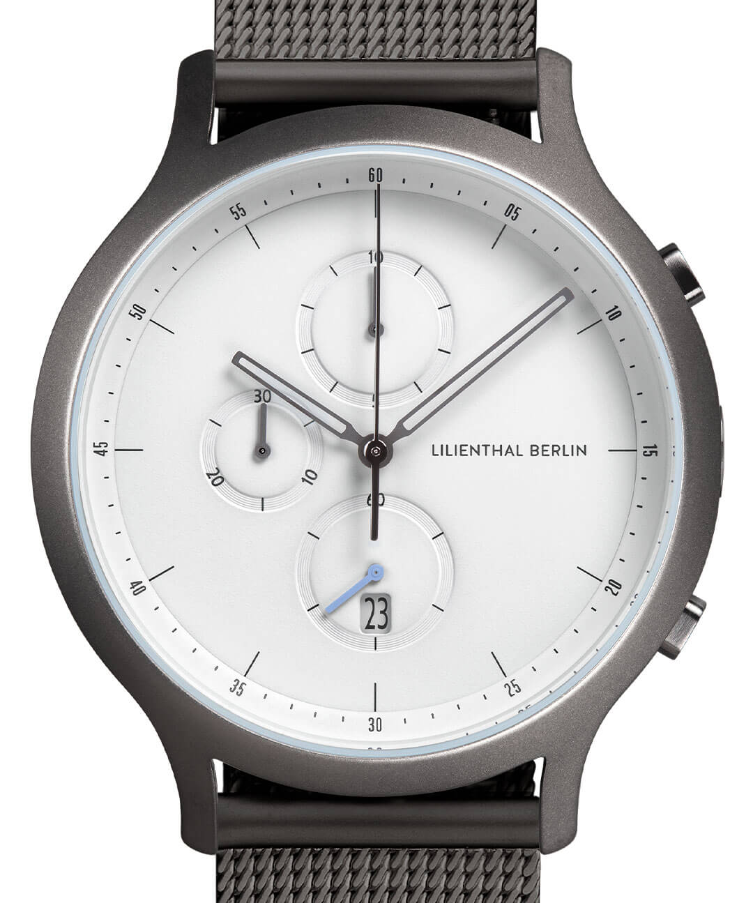 Chronograph Dark Silver White - siatka antracytowy