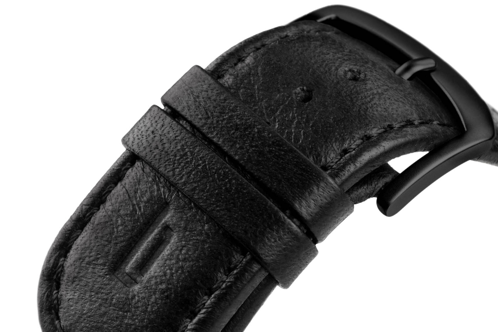 Chronograph Blue Flare - Leder Schwarz