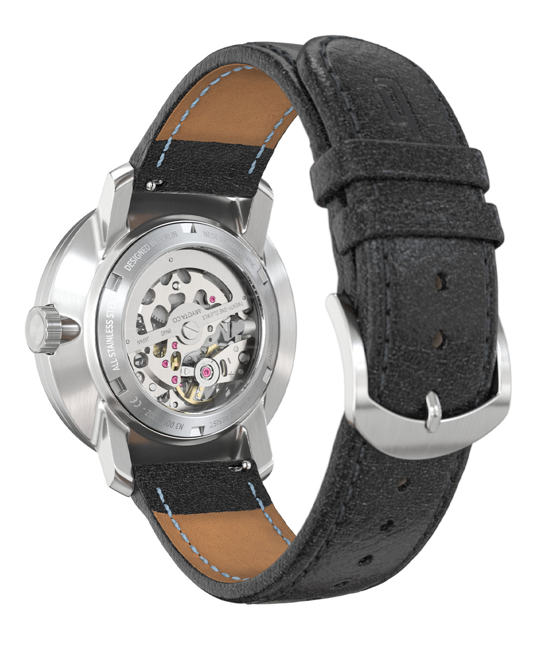 Neolux Skeleton Silver Grey - skóra czarny