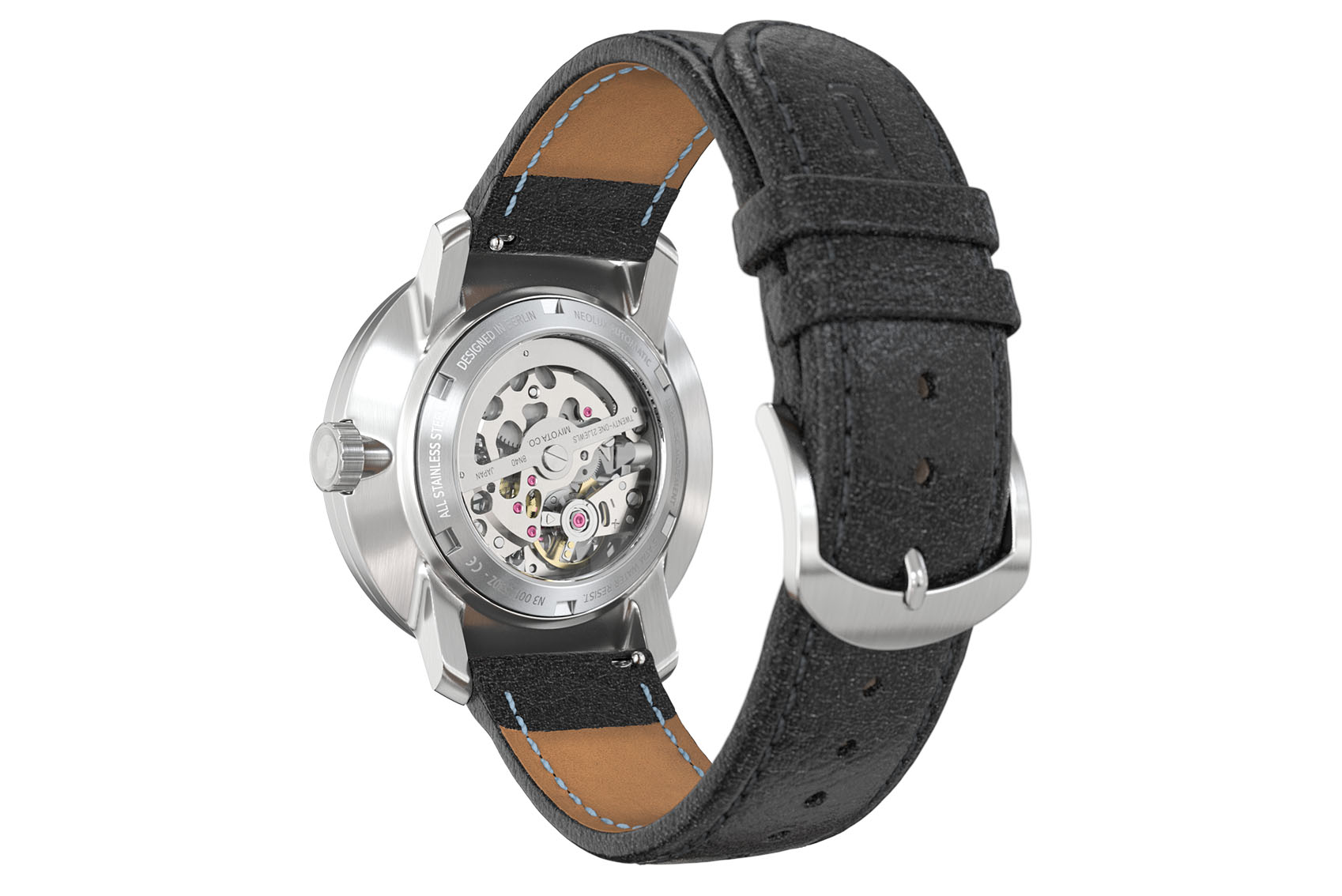 Neolux Skeleton Silver Grey - skóra czarny