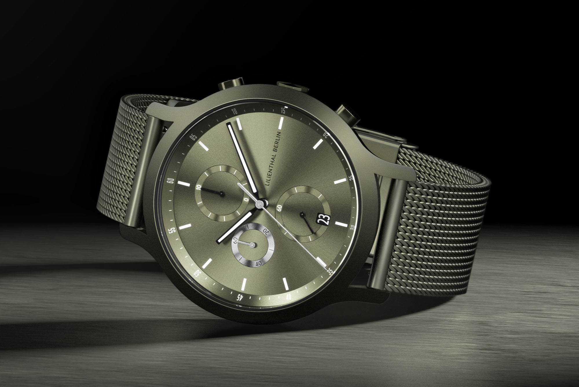 Chronograph Terra - Mesh Olivgrün