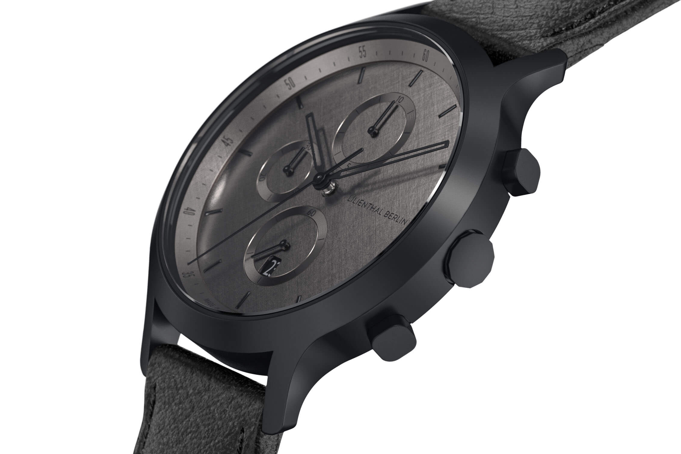 Chronograph Shadow - Leder Schwarz
