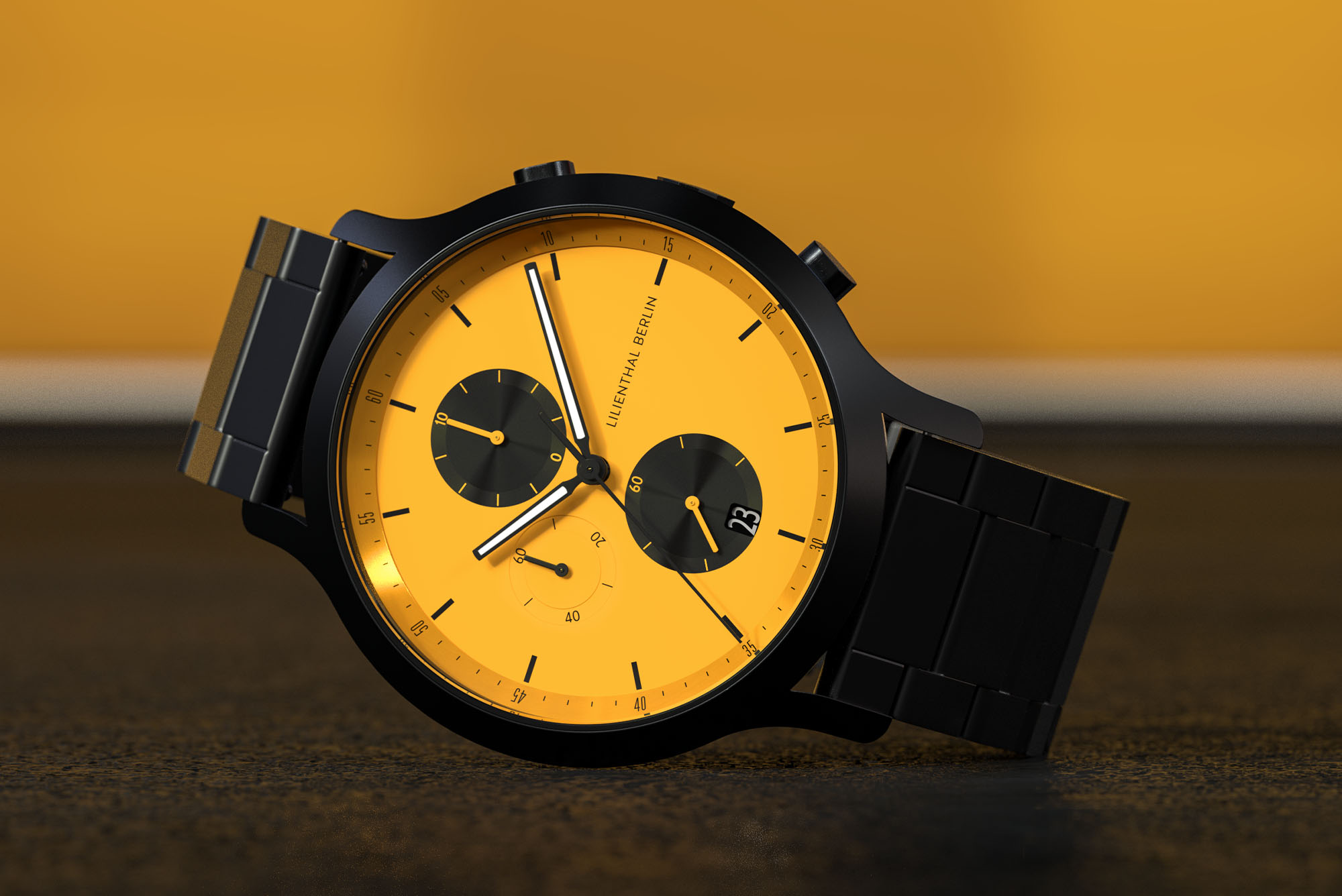 Chronograph Line 2 - Edelstahl Schwarz