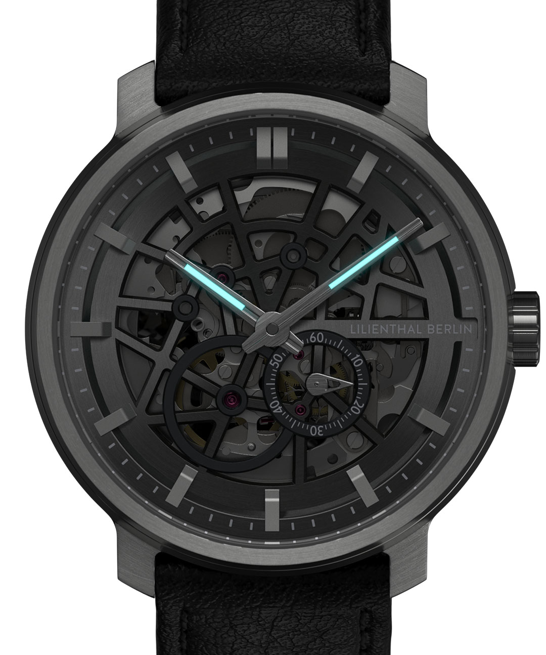 Neolux Skeleton Silver Grey - skóra czarny