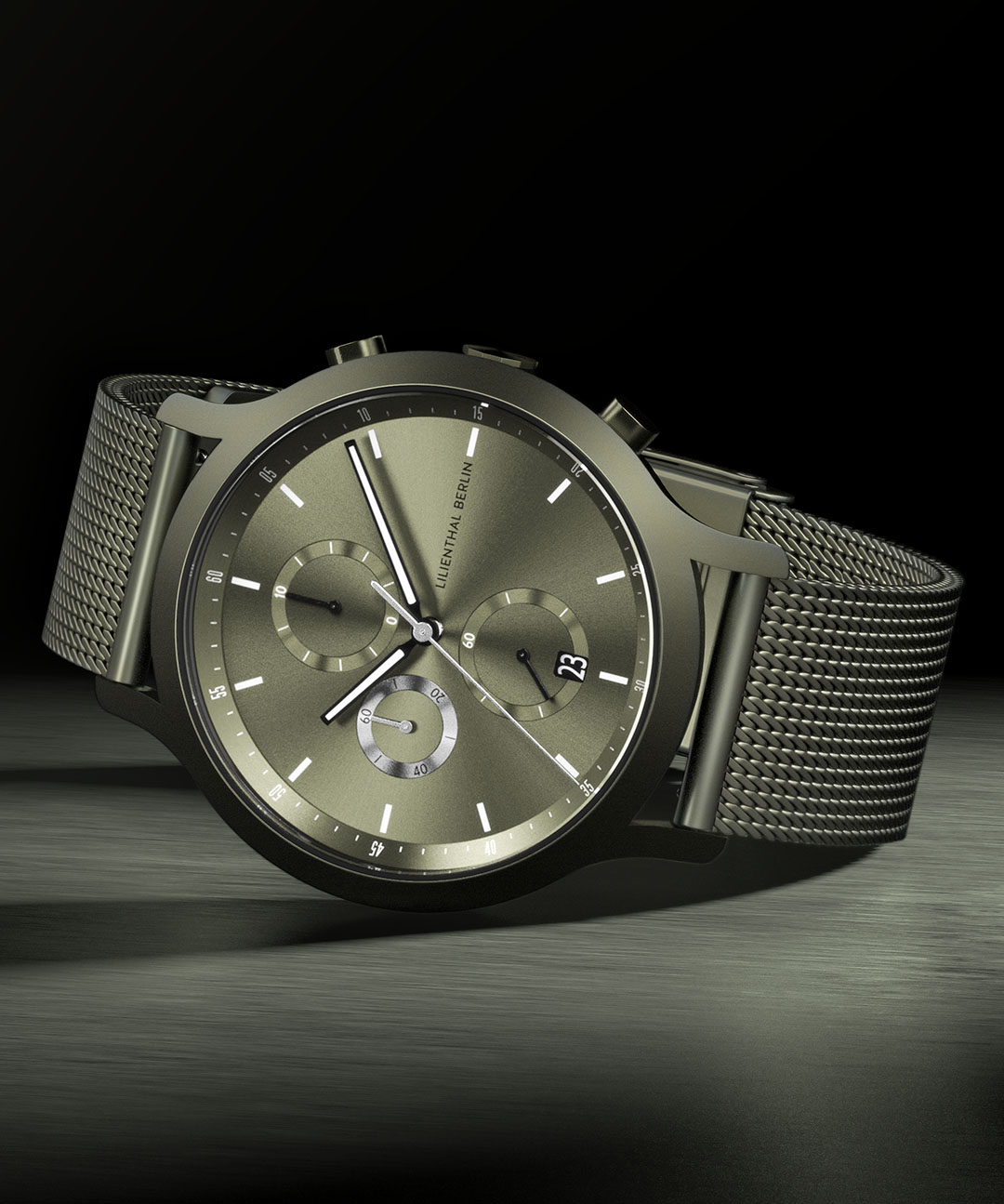 Chronograph Terra - Mesh Olivgrün