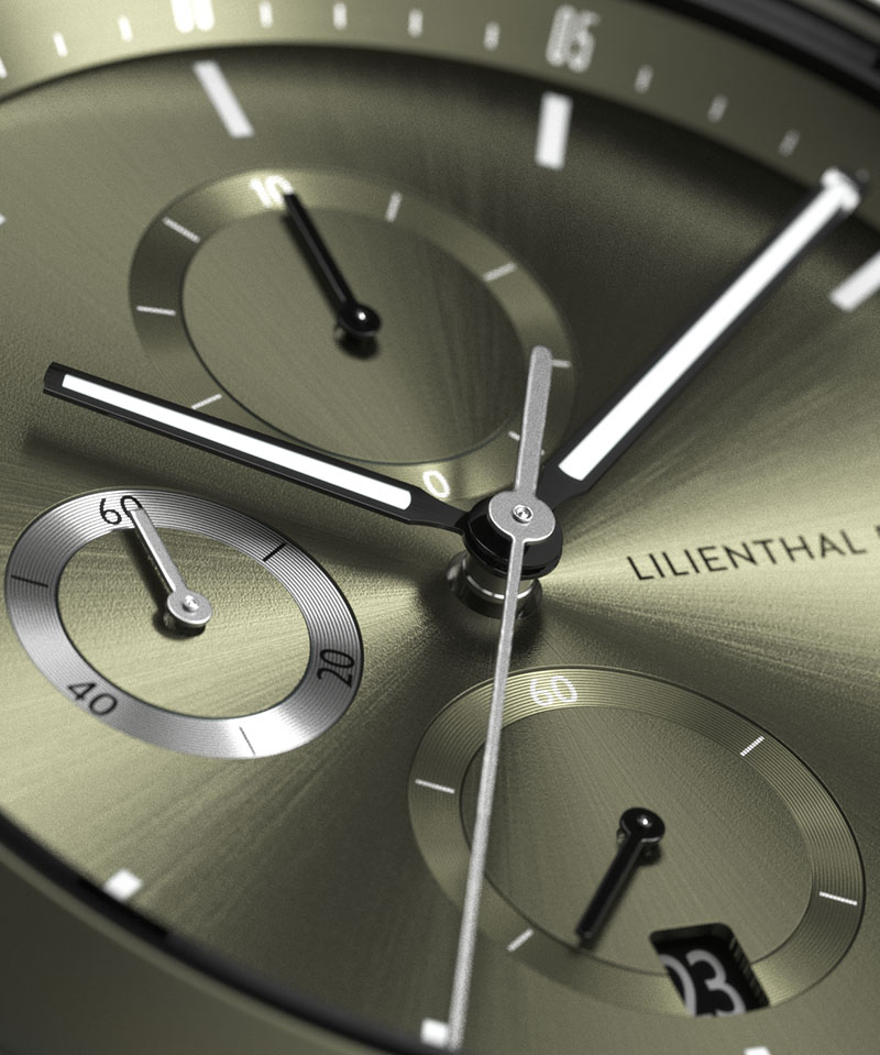 Chronograph Terra - Leder Khaki