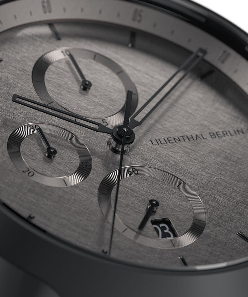 Chronograph Shadow - Leder Schwarz