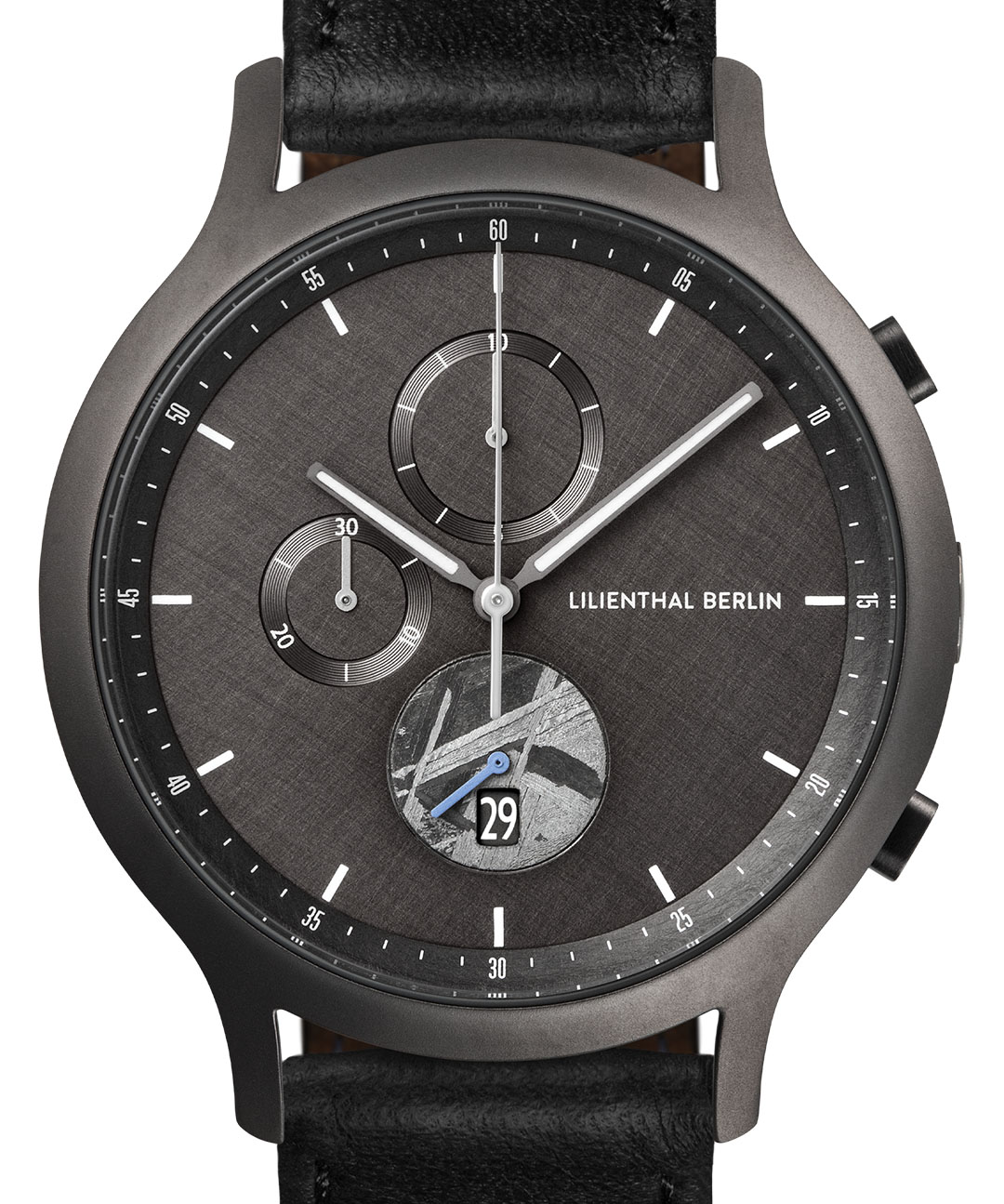 Chronograph Meteorite I - Leder Schwarz