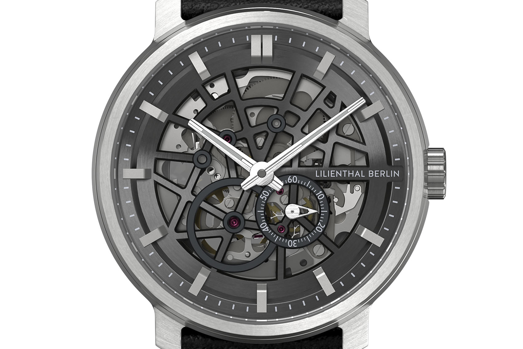 Neolux Skeleton Silver Grey - skóra czarny