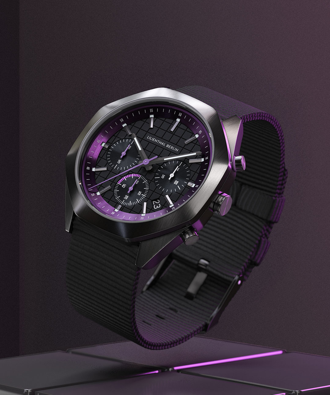Octachrono Dark Silver Purple - Ocean Plastic Schw