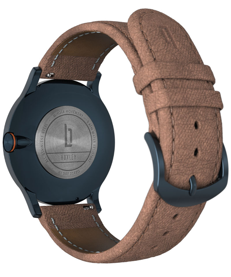 Huxley Blue Orange - Paper Leather light brown