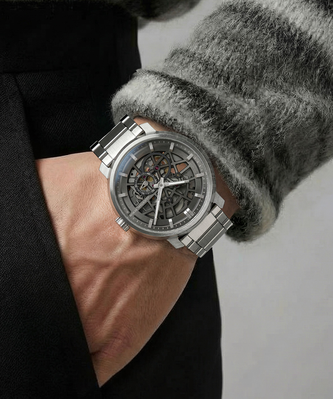 Neolux Skeleton Silver Grey - Edelstahl Silber