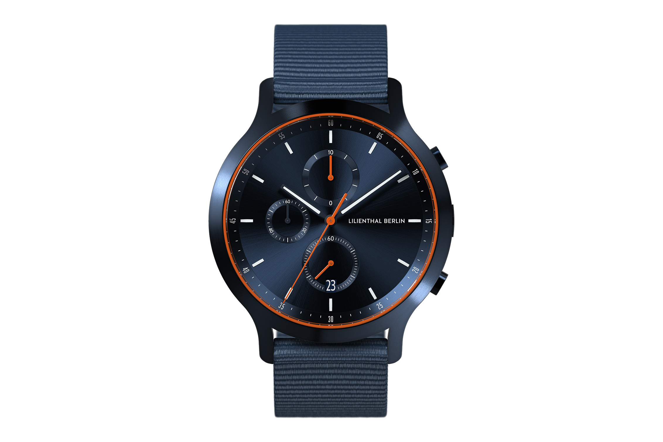 Chronograph Blue Orange - Recycled PET Blau