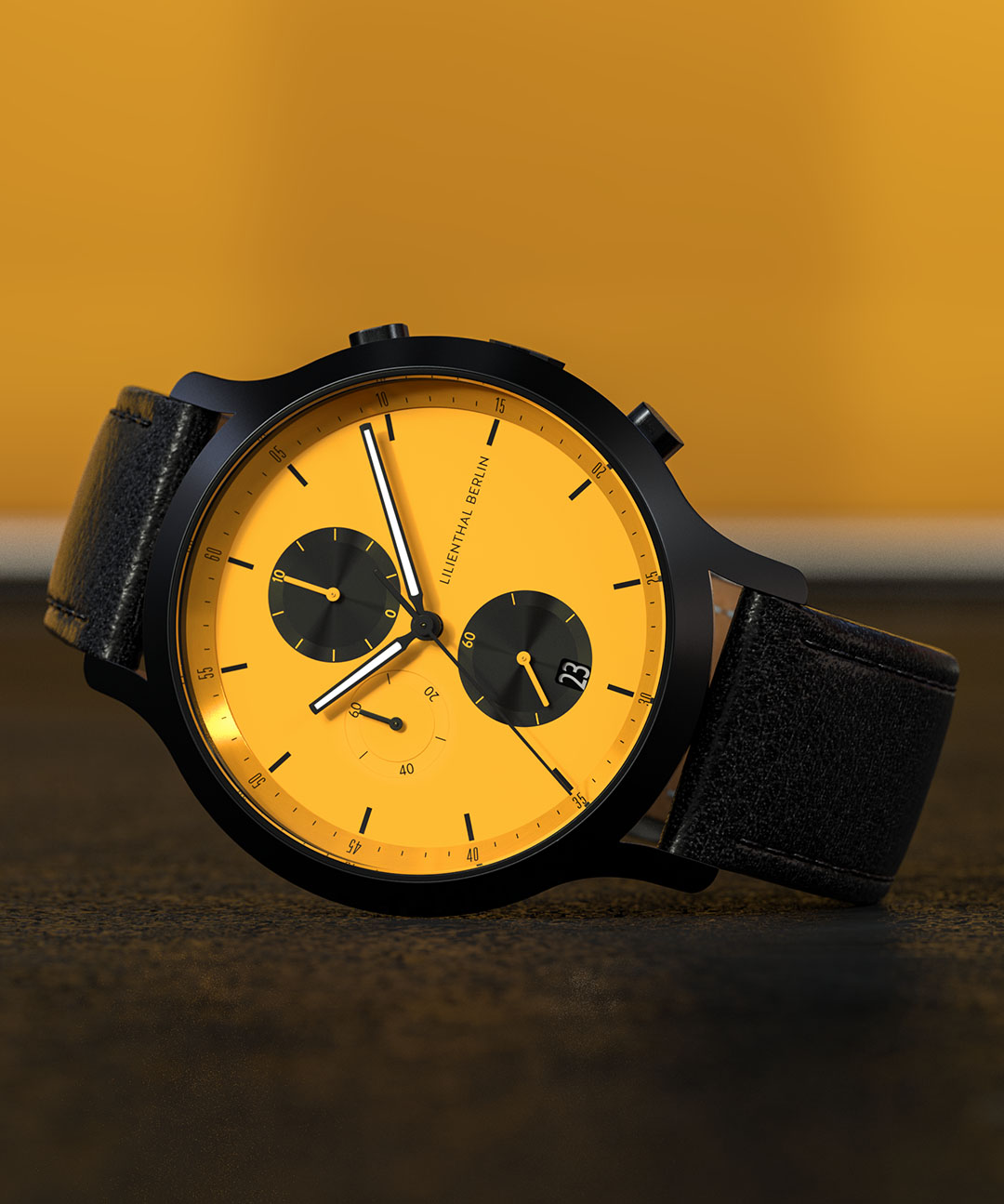 Chronograph Line 2 - Leder Schwarz