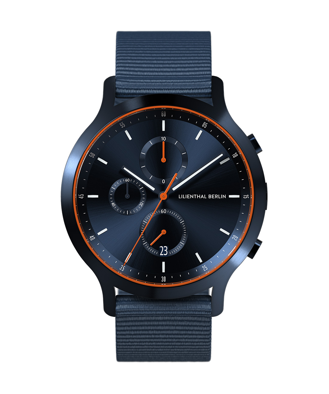 Chronograph Blue Orange - Recycled PET Blau