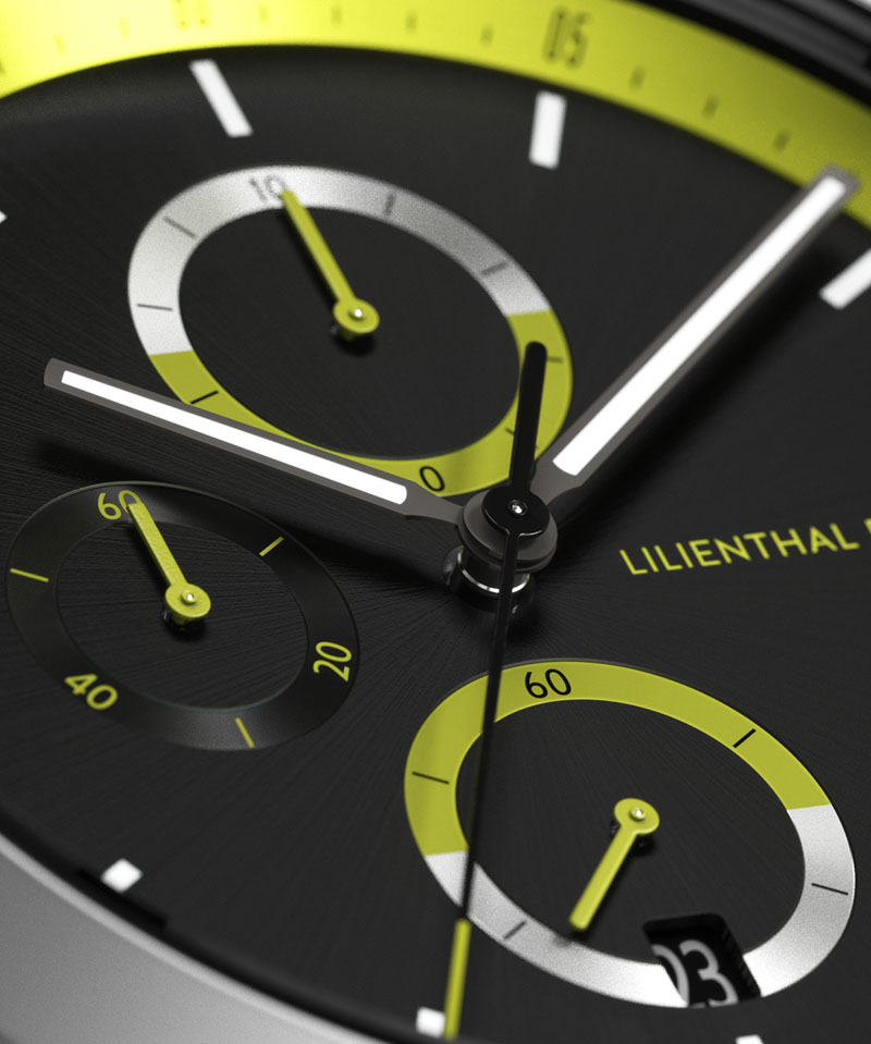 Chronograph Remix II - Leder Schwarz