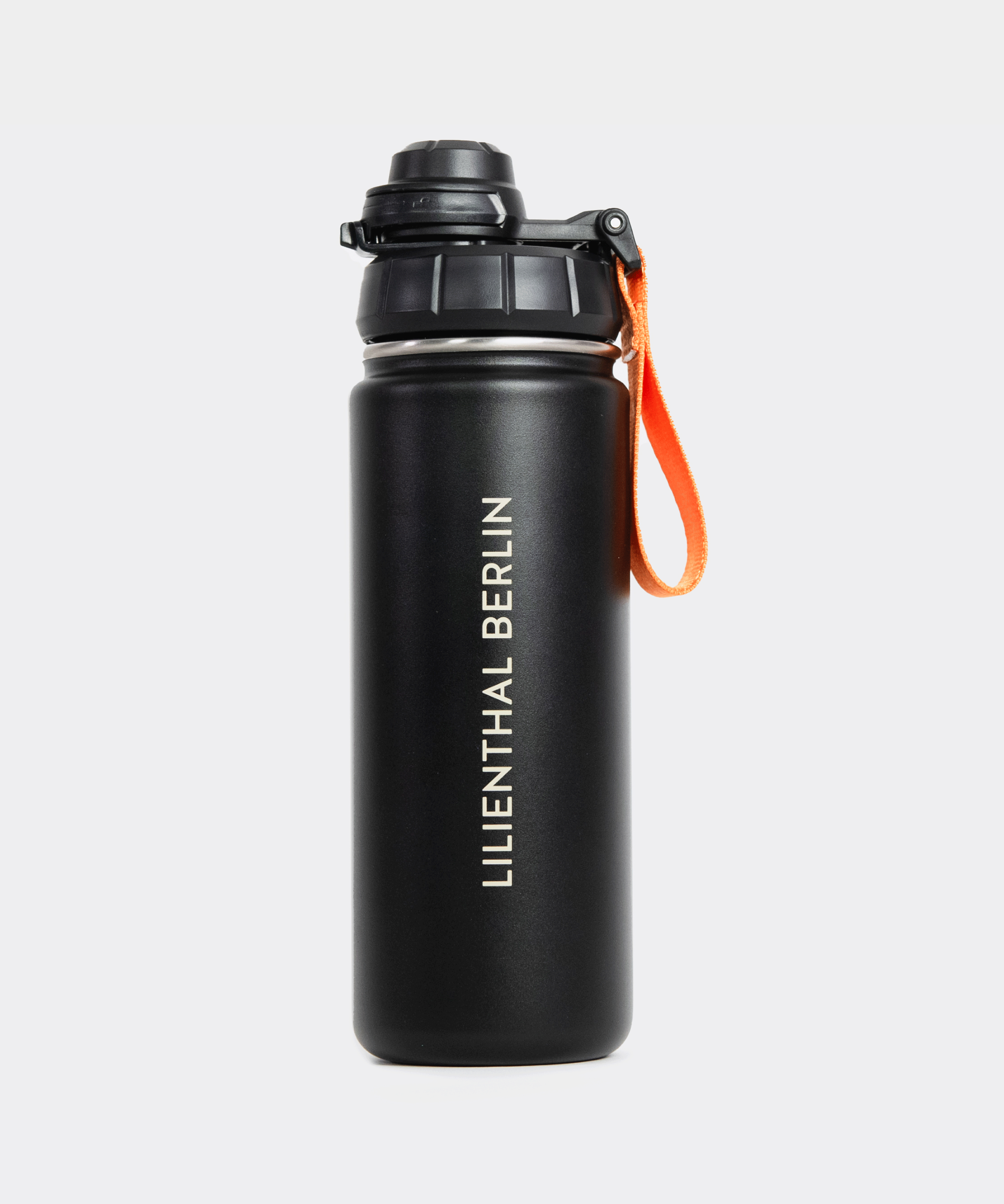 Vorschau: Insulated Bottle Black with orange Strap